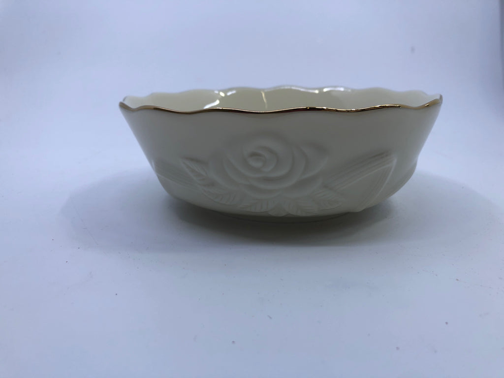 NEW LENOX ROSE BLOSSOM BOWL.