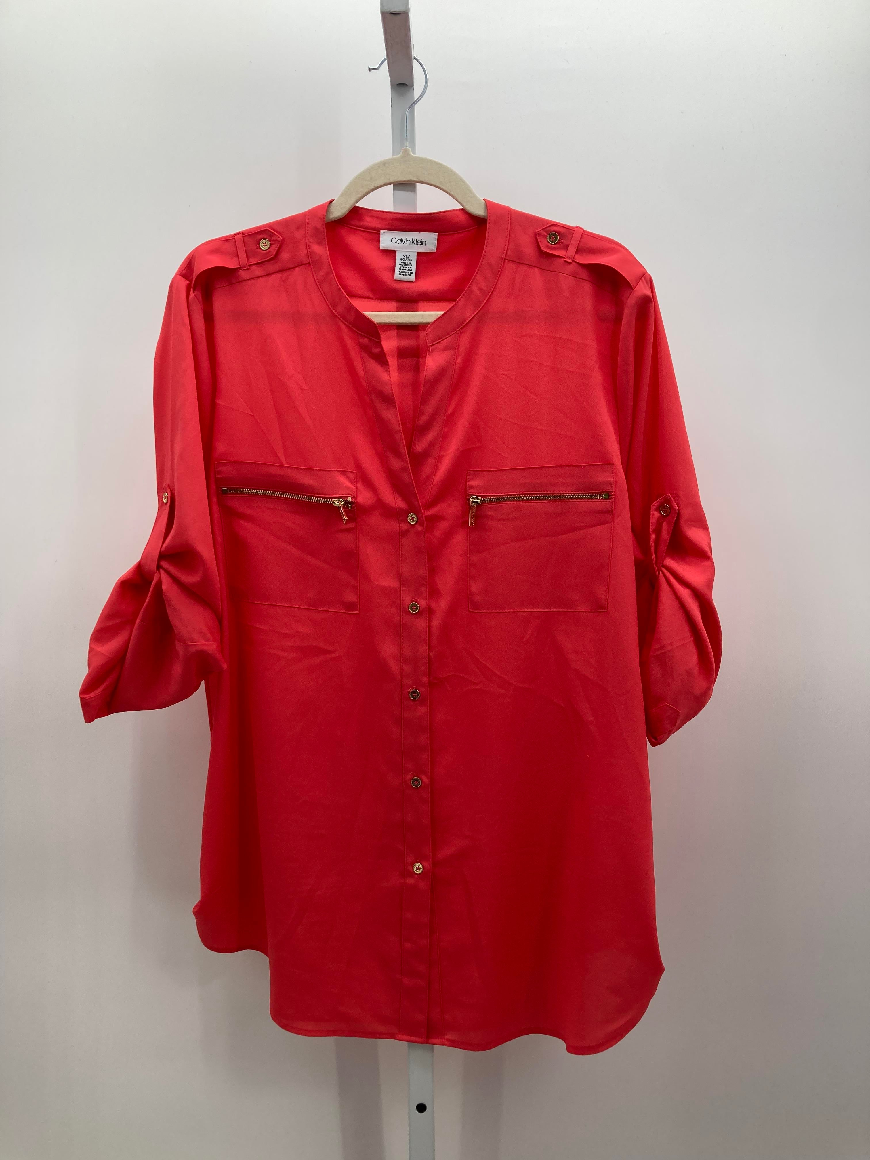 Calvin Klein Size Extra Large Misses 3/4 Sleeve Shirt