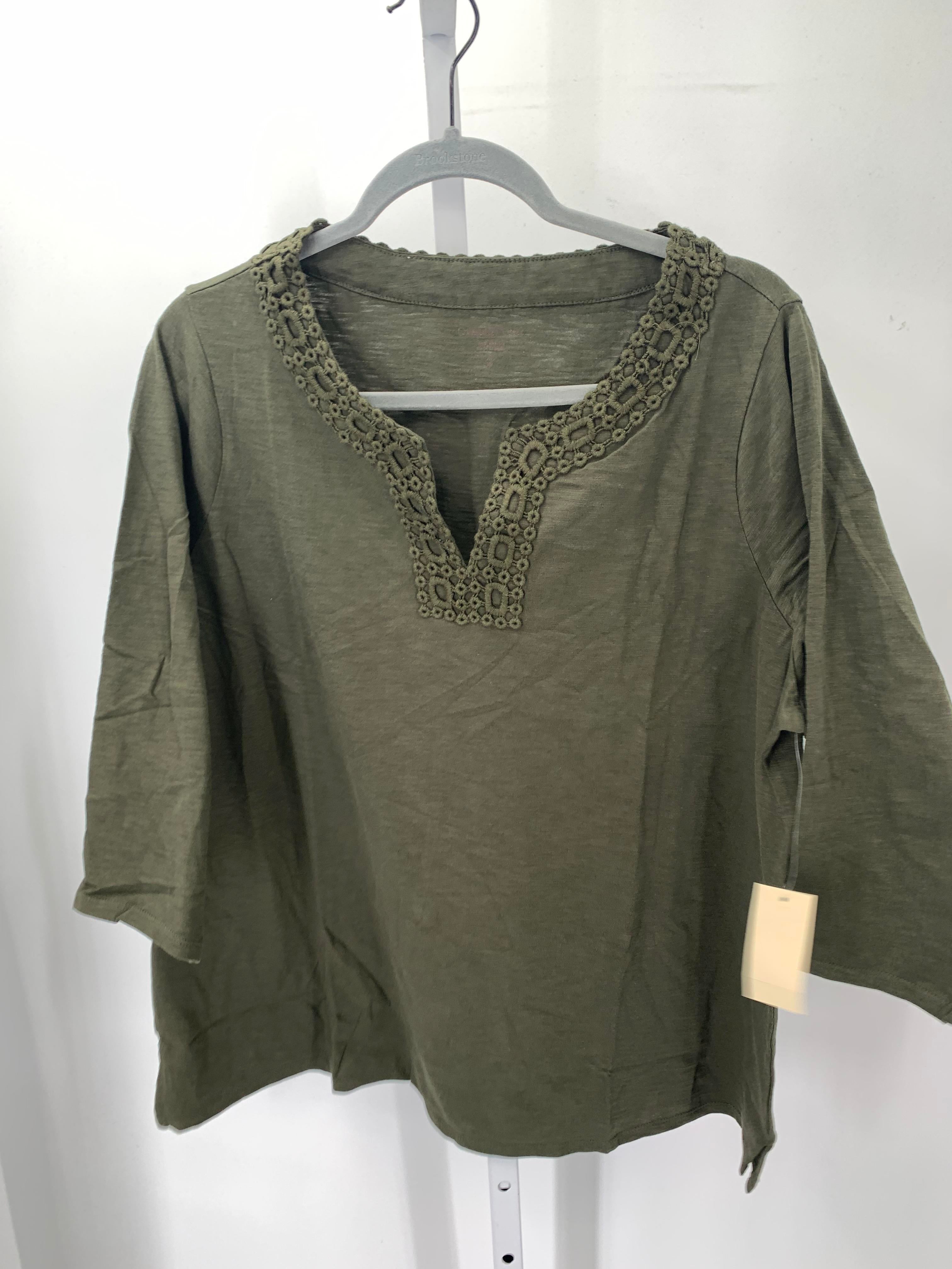 Coldwater Creek Size 1X Womens 3/4 Sleeve Shirt