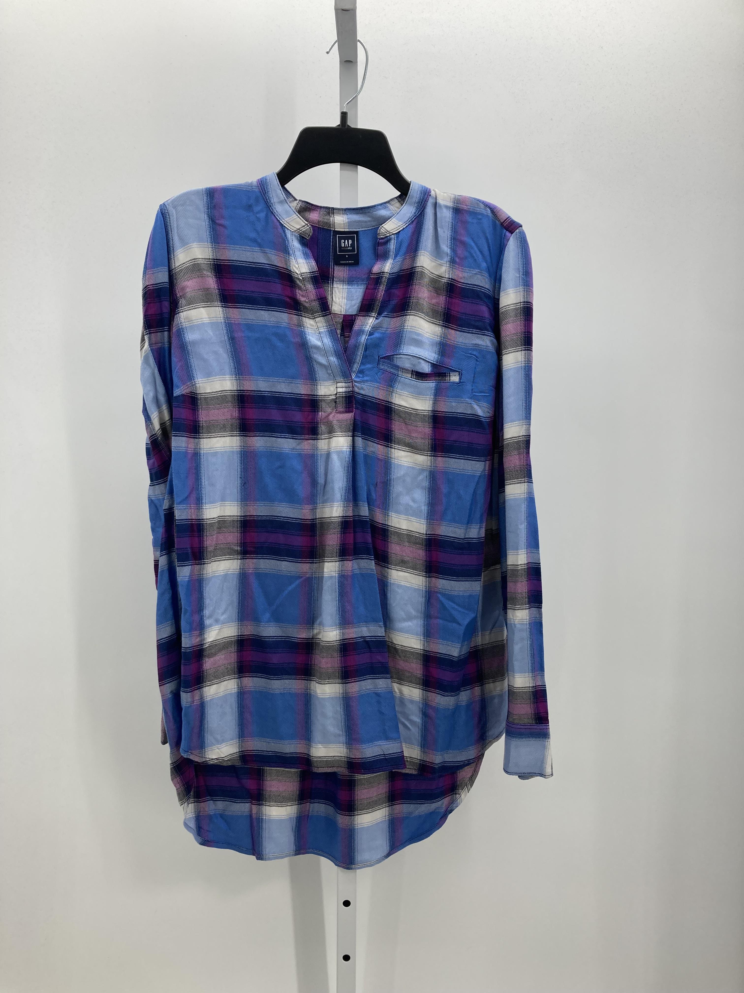 Gap Blue Size Small Maternity Long Sleeve Shirt