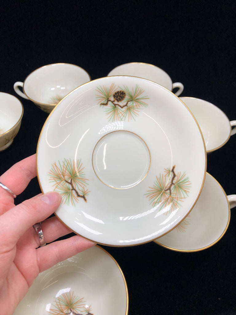 32PC PINECONE DISH SET - LENOX - SRV FOR 6.