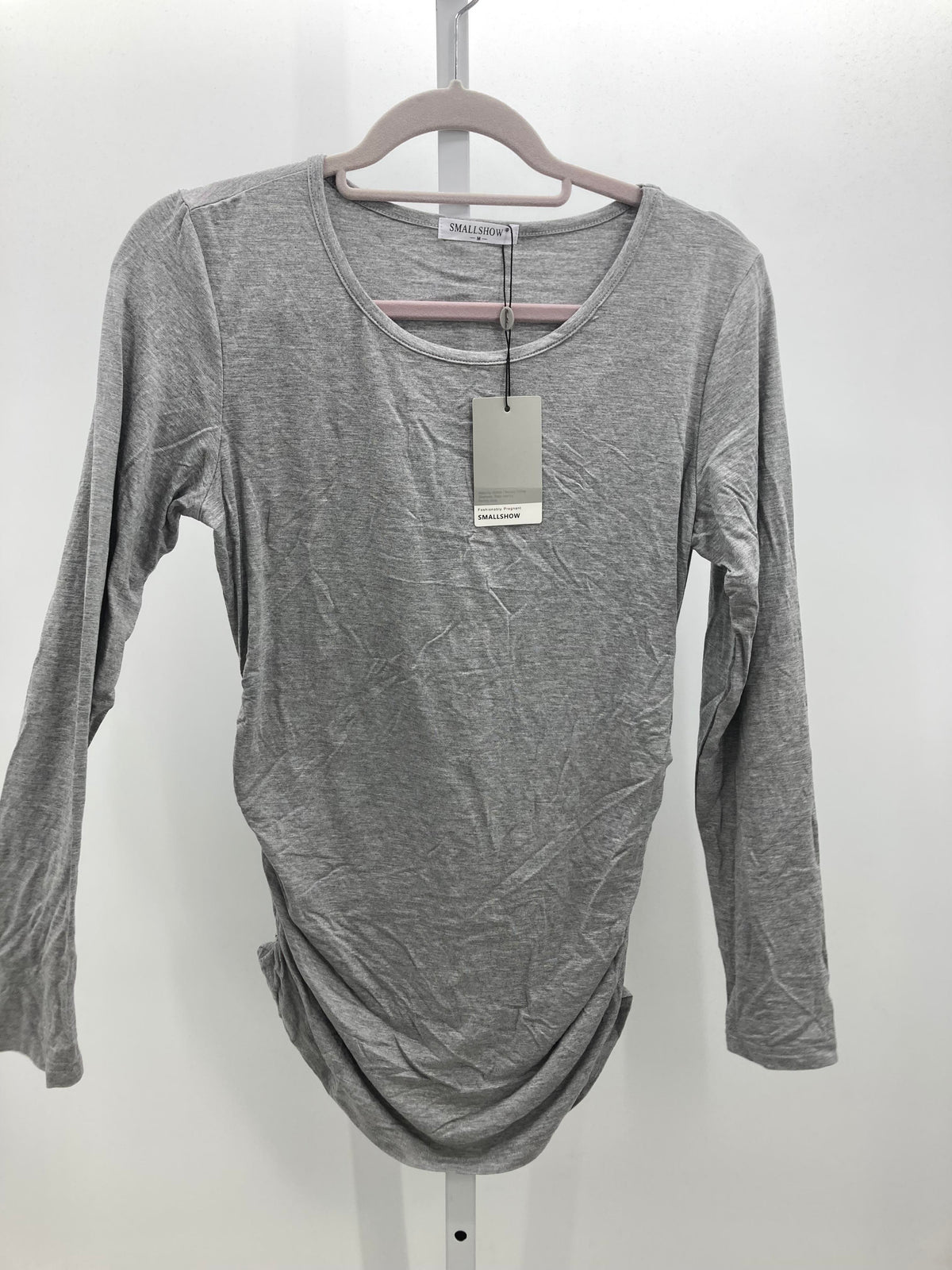 Grey Size Medium Maternity Long Sleeve Shirt