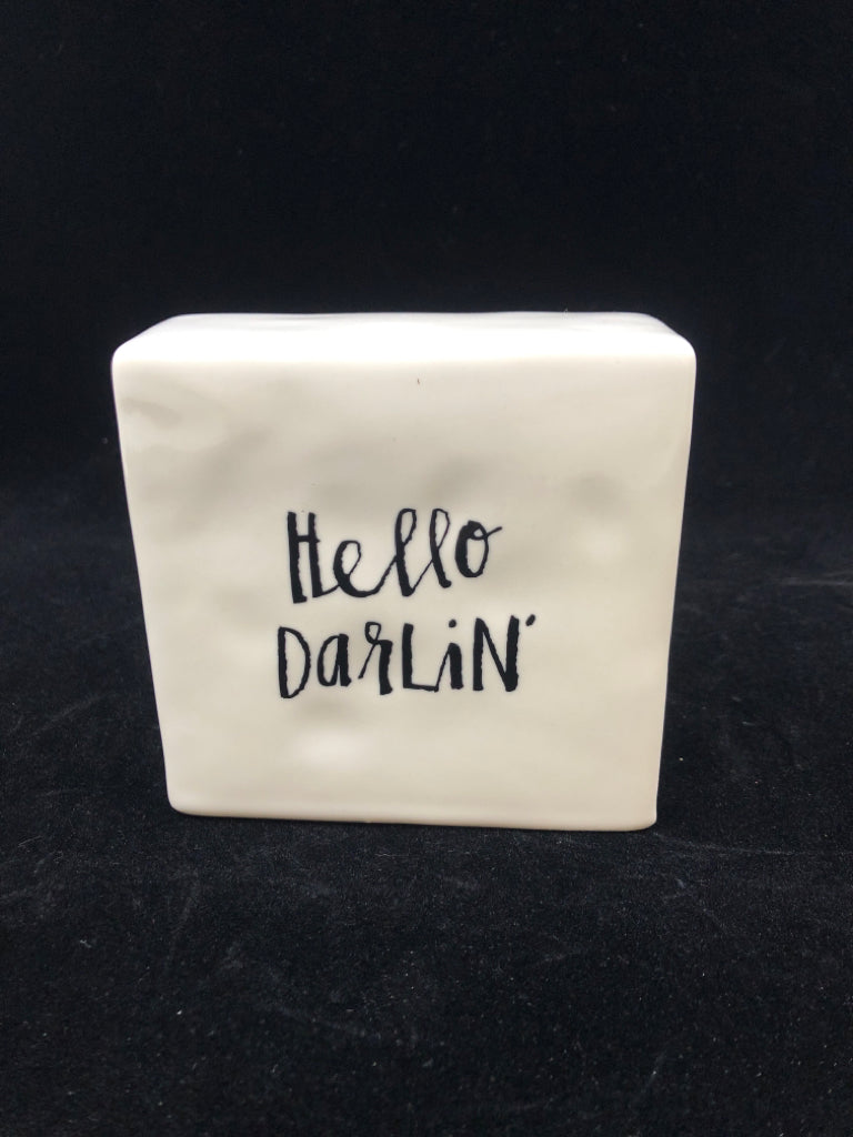 RAE DUNN CERAMIC BLOCK BEAUTY BEGINS.