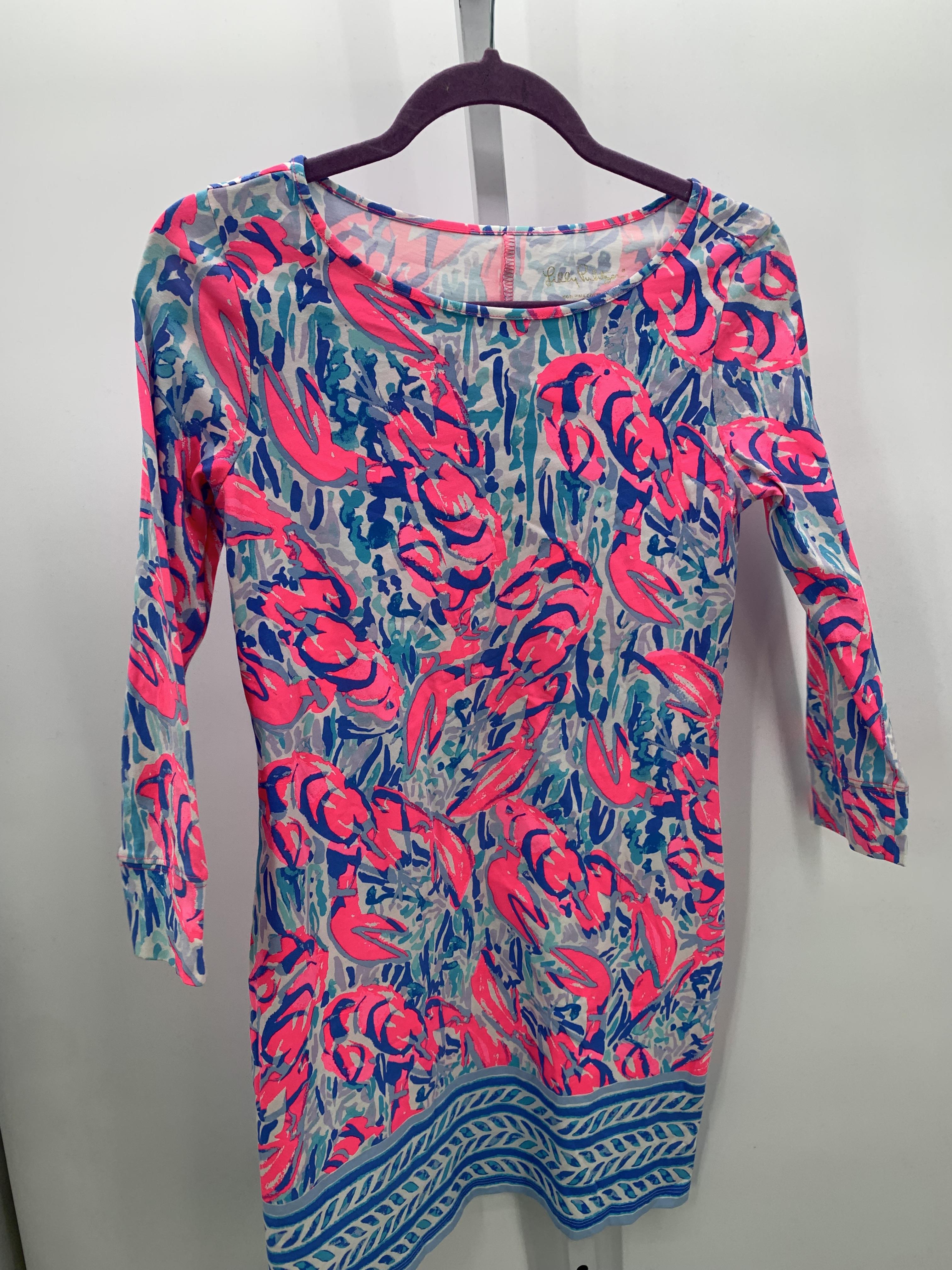 Lilly Pulitzer Size X Small Misses 3/4 Sleeve Dress