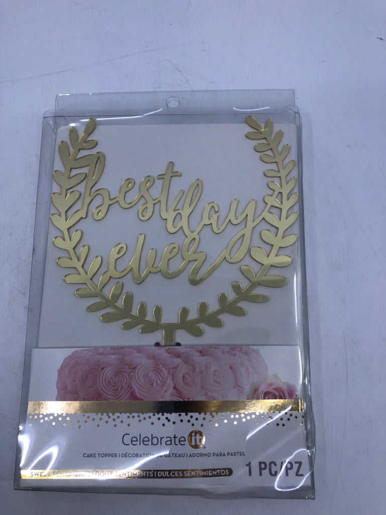NIP "BEST DAY EVER" CAKE TOPPER.
