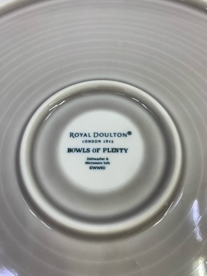 GRAY & WHITE SWIRLED PLATTER W/BORDER ROYAL DOULTON.