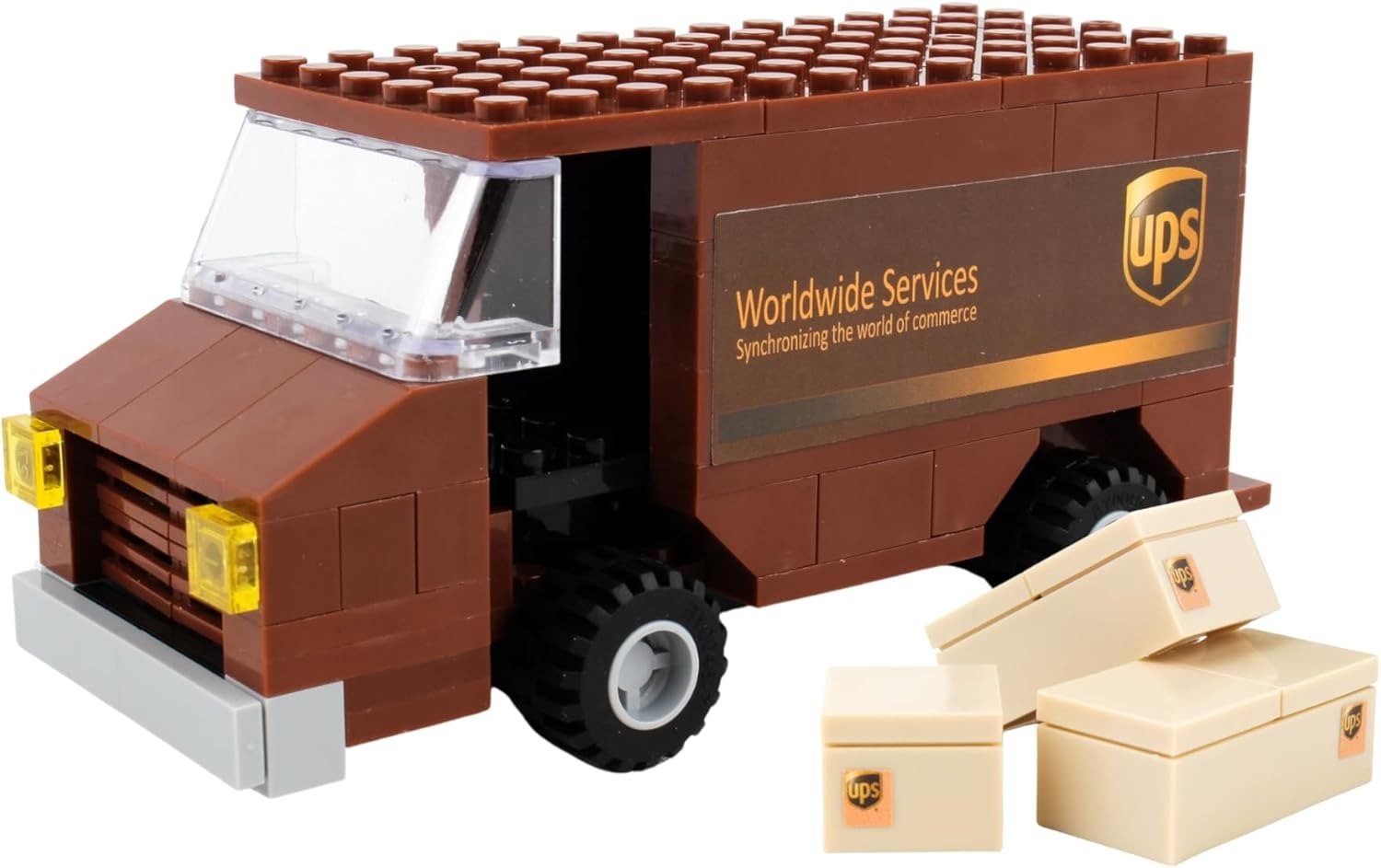 New - 122pc UPS Package Car Construction Toy