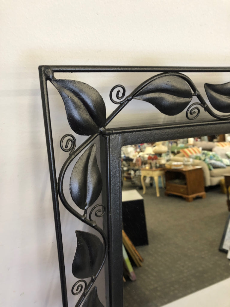 HEAVY METAL LEAF DETAIL EDGE MIRROR.