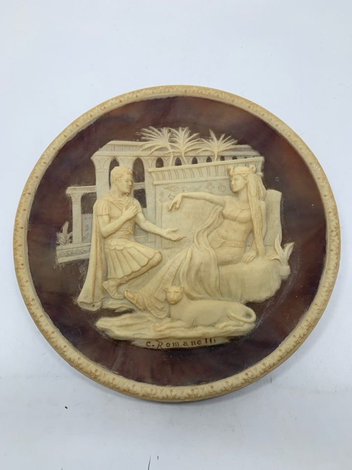 ANTHONY & CLEOPATRA EMBOSSED PLATE.
