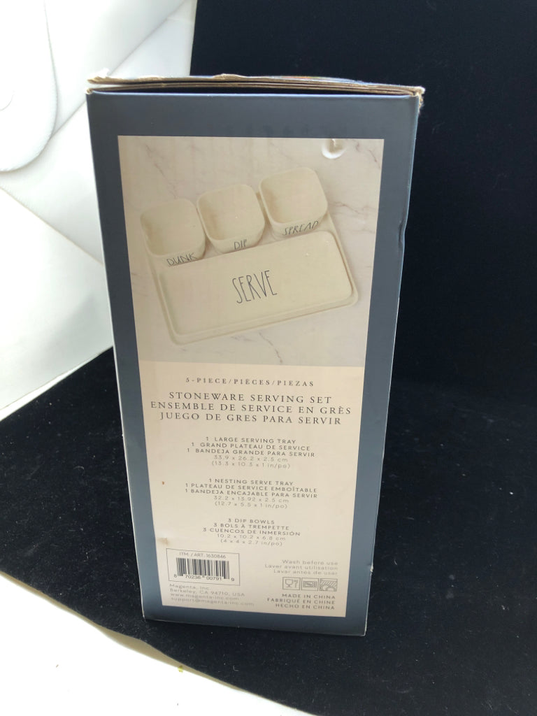 NIB RAE DUNN SERVING SET.