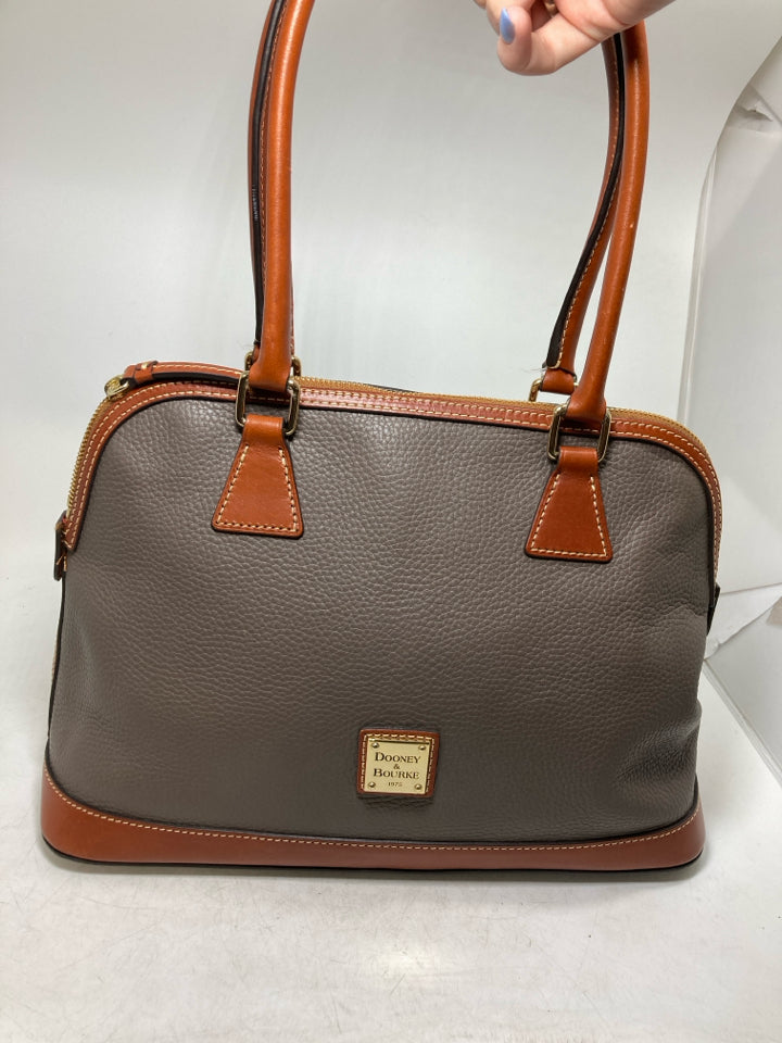 Dooney & Bourke Pebbled Leather Zip Top Satchel