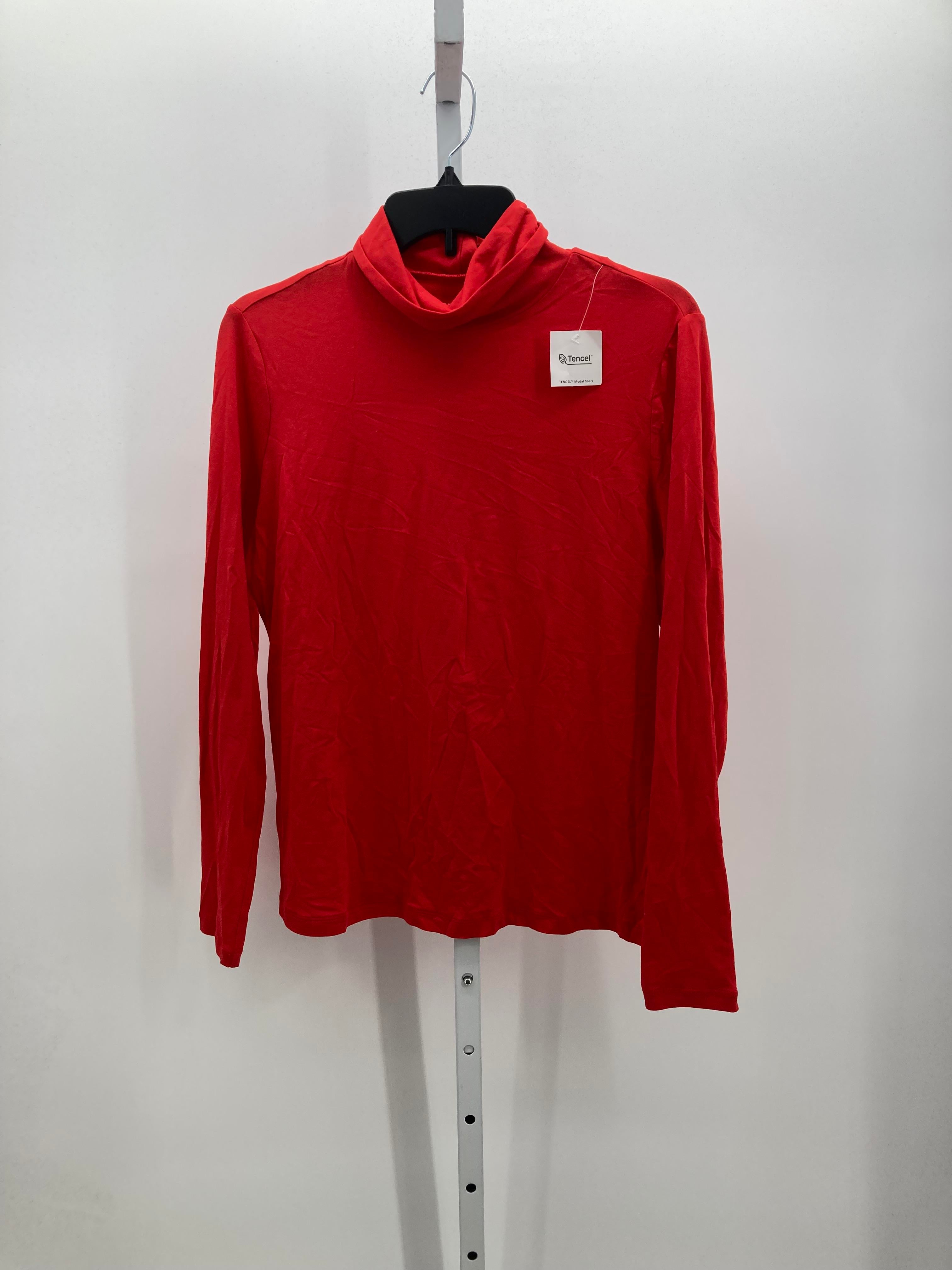 Lands End Size Medium Petite Petite Long Sleeve Shirt