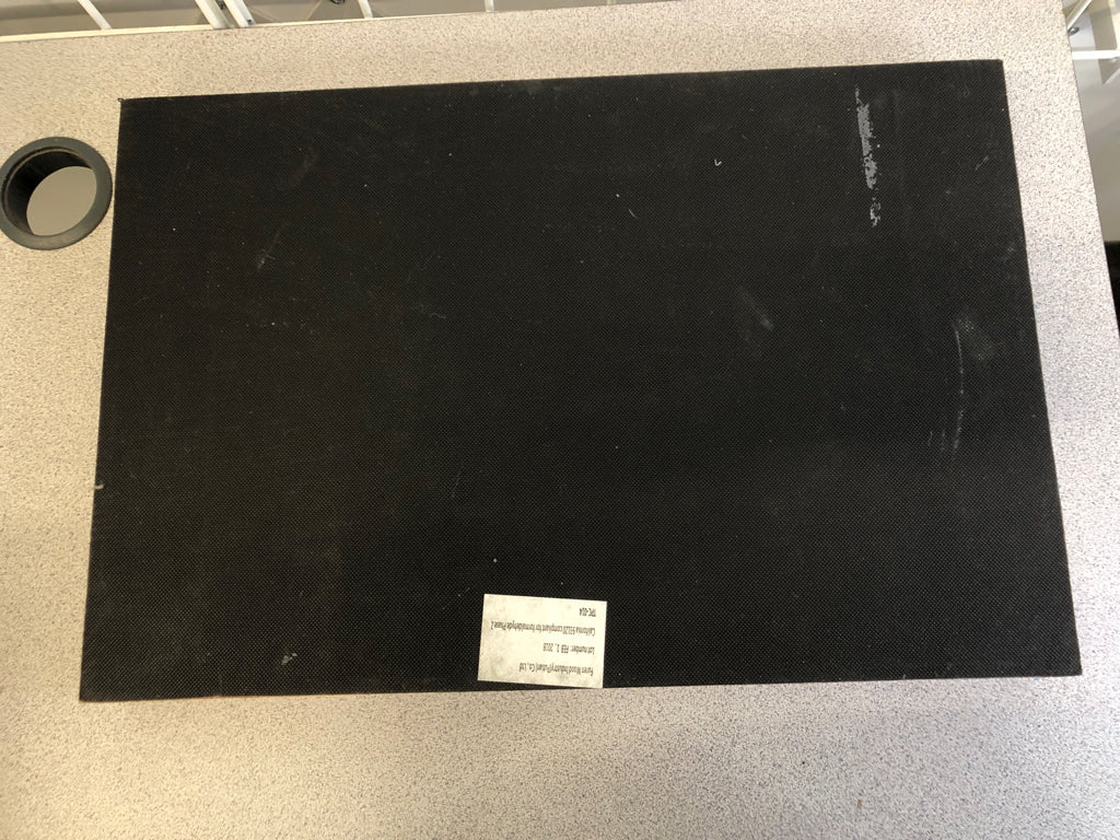 WORLD MAP CORK TRAY W/GOLD FLECKS.