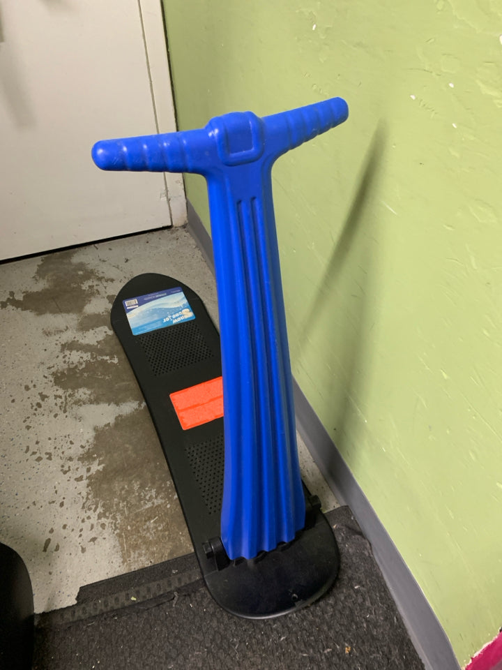 Slippery Racer Kids Foldable Downhill Winter Ski Scooter Snow Sled, Blue