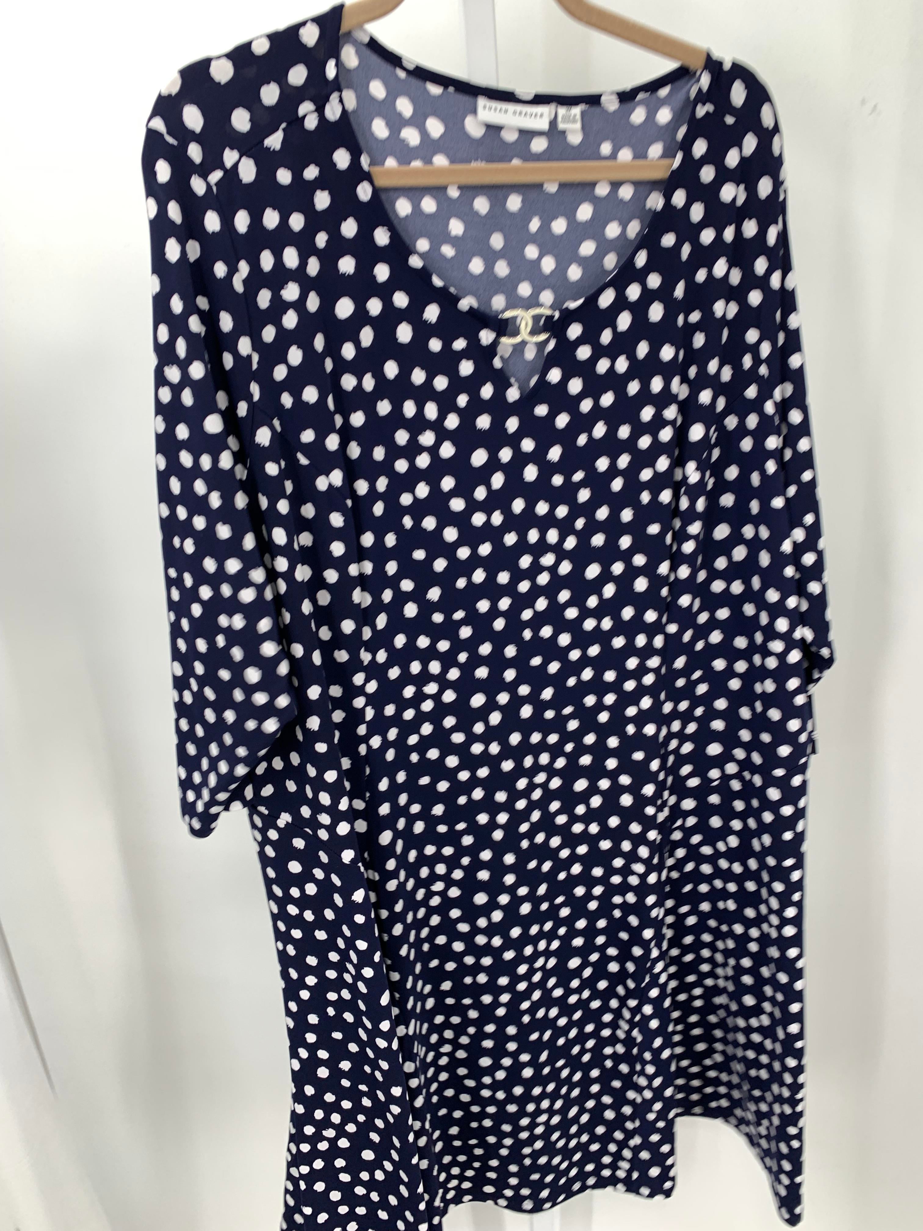 Susan Graver Size 3X Womens 3/4 Sleeve Dress