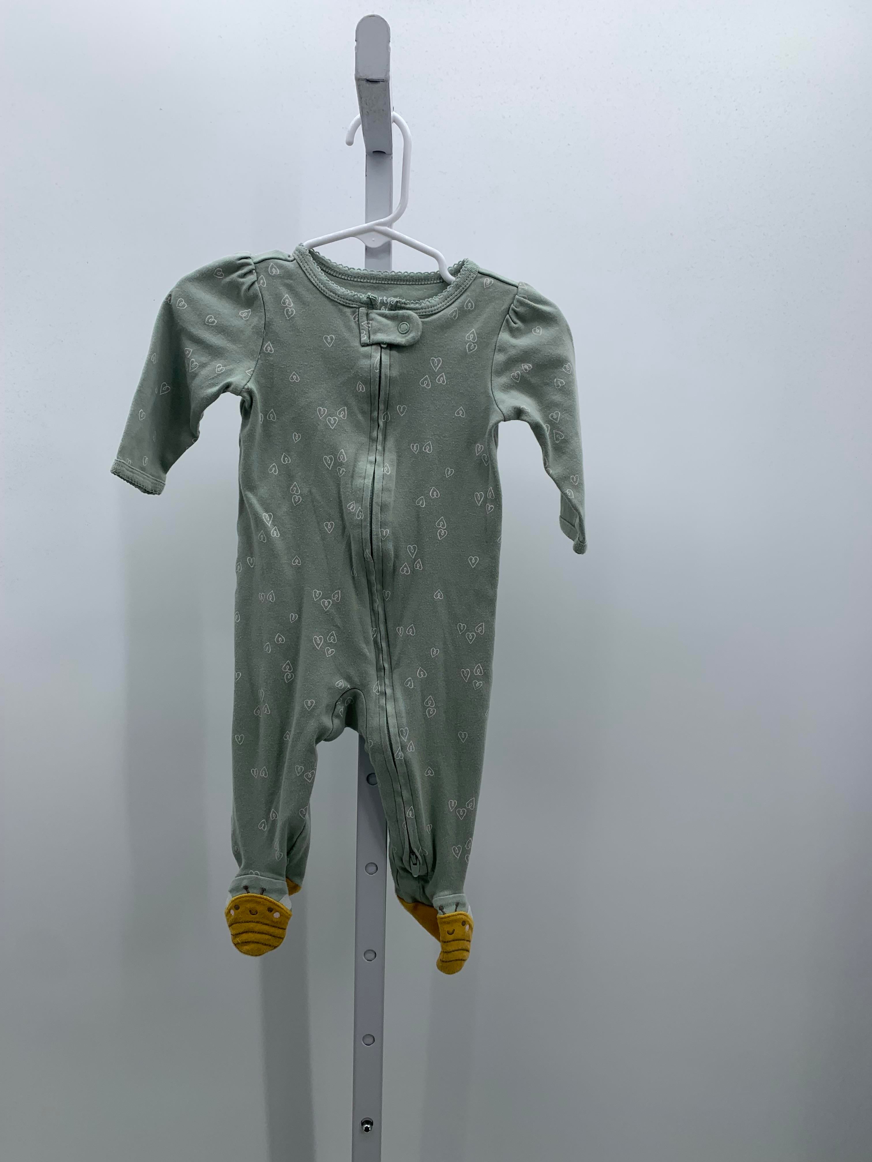 Carters Size 6 Months Girls Long Slv. Romper