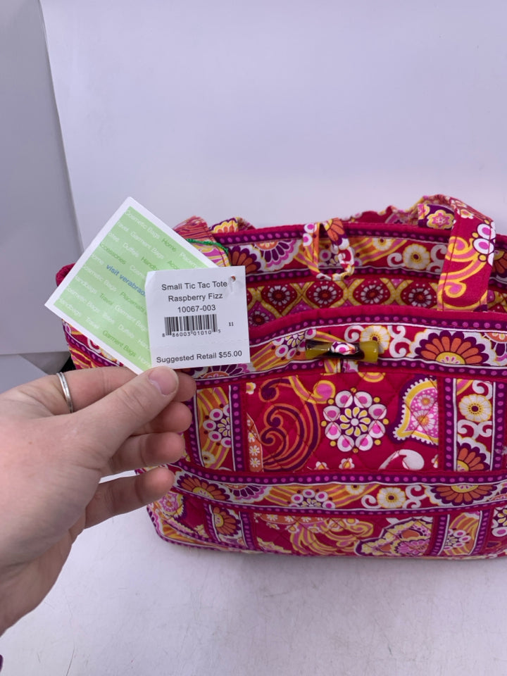 Vera Bradley Small Tic Tac Tote in Raspberry Fizz- New With Tags