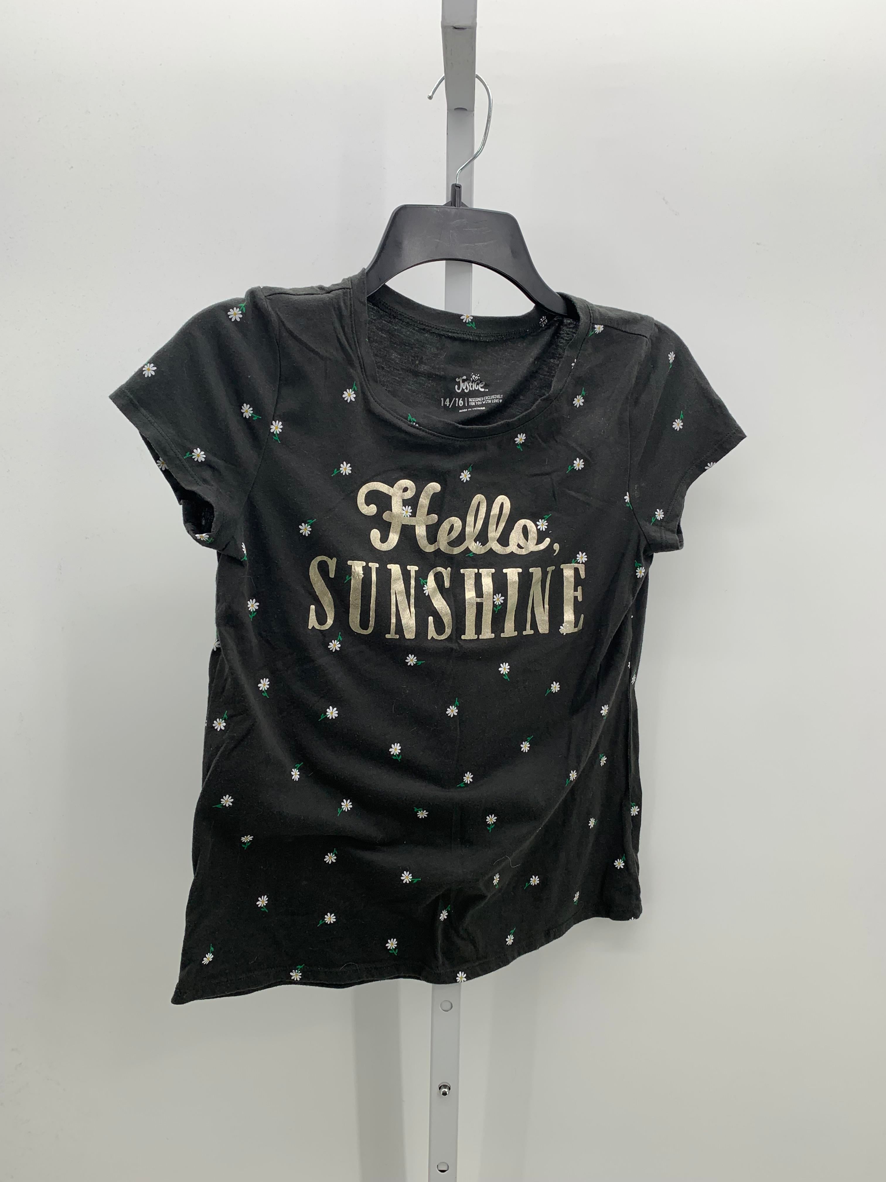 Justice Size 14-16 Girls Short Sleeve Shirt