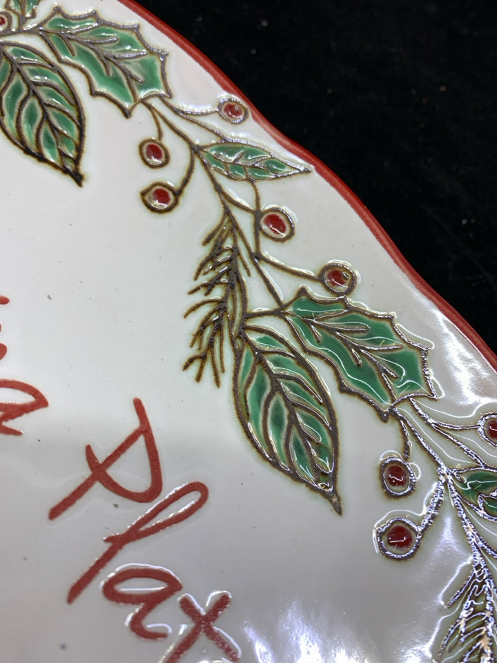 OVAL "GIVING PLATE" HOLLY.