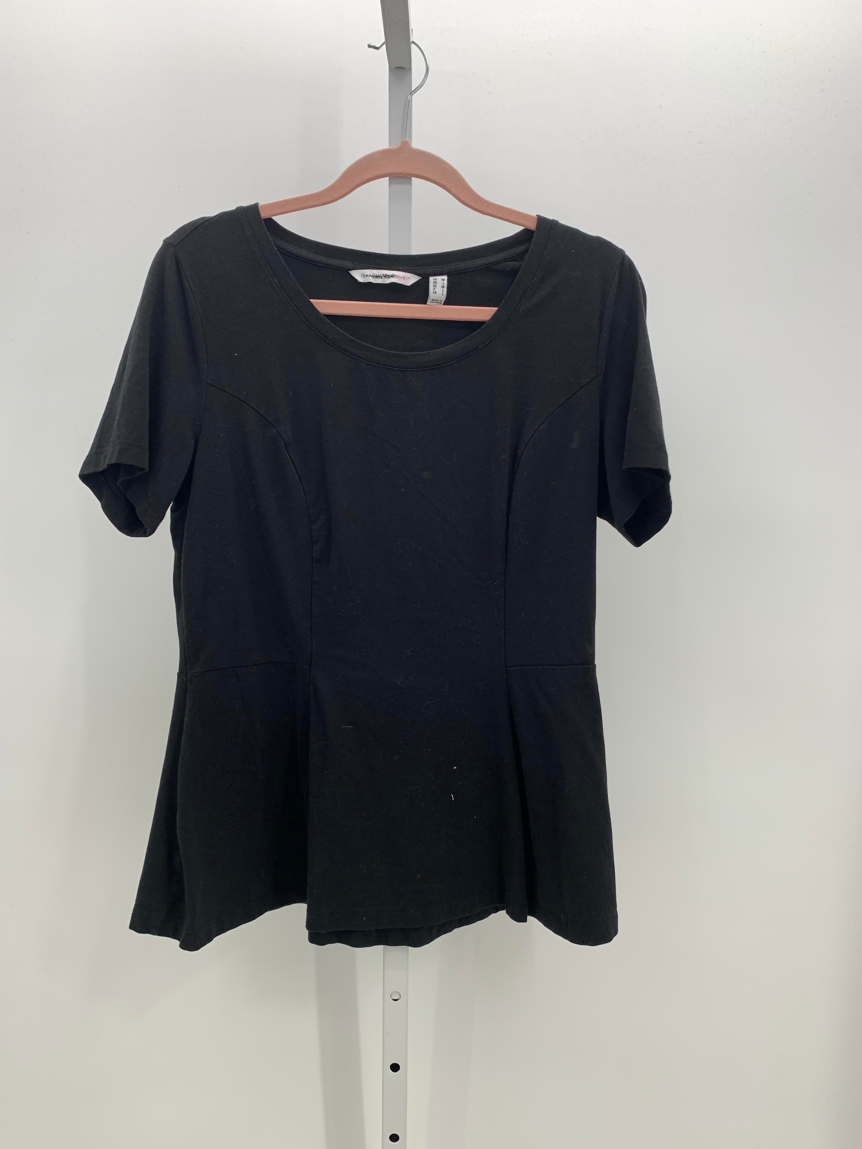 Isaac Mizrahi Size Medium Misses Short Sleeve Shirt