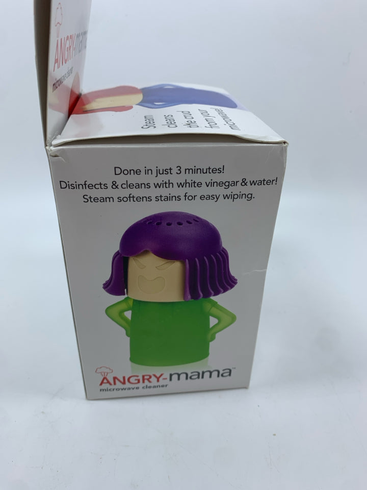 NIB ANGRY MAMA MICROWAVE STEAM CLEANER.