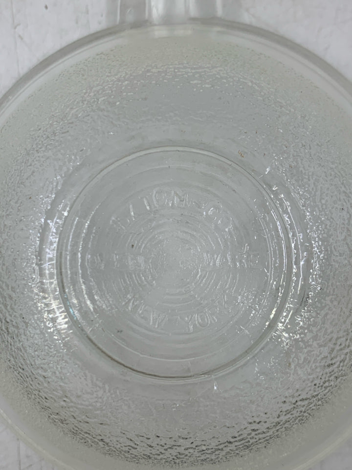 MINI CLEAR GLASS BAKING PAN W/ LID.