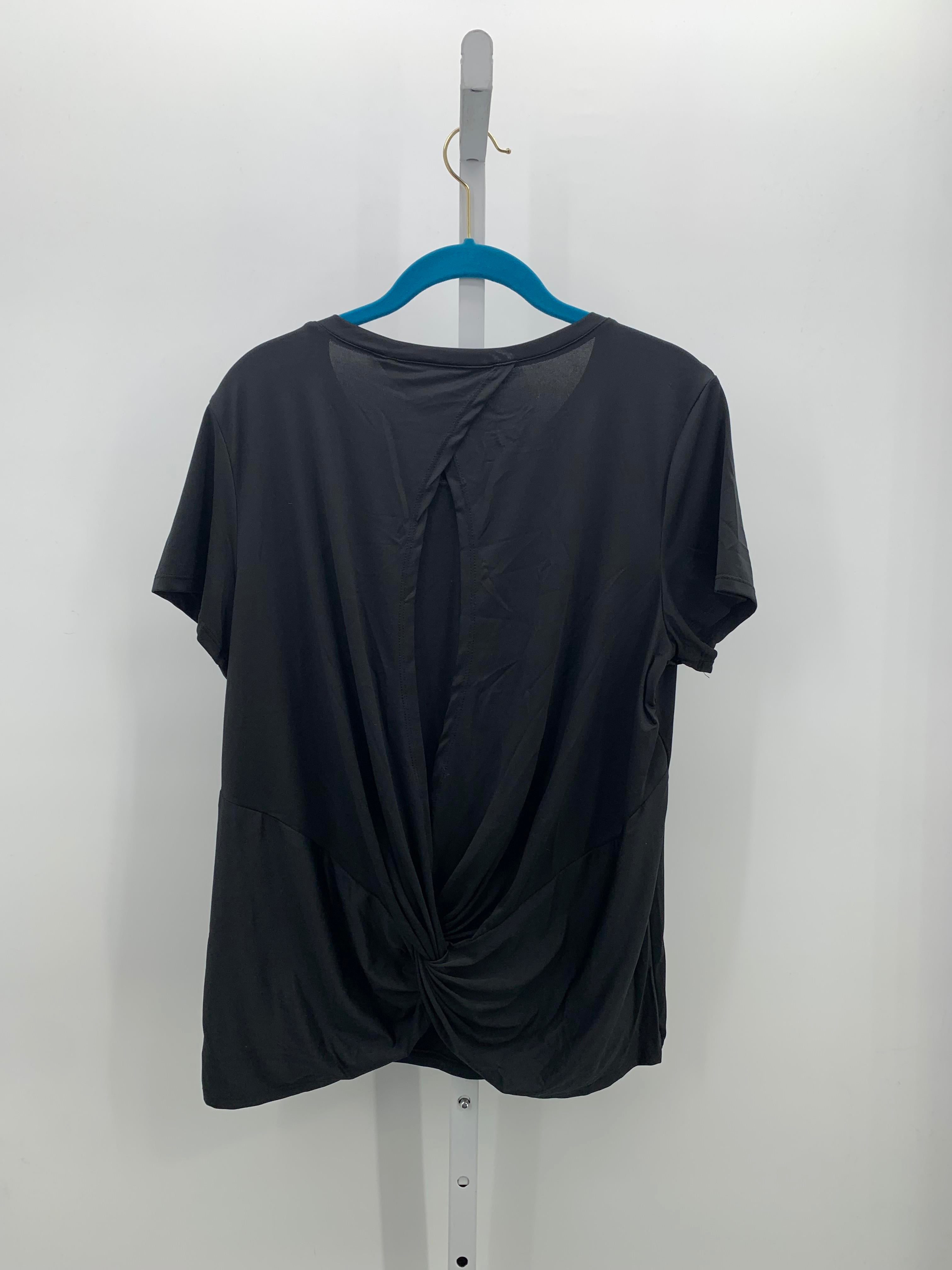 Adrienne Vittadini Size Large Misses Short Sleeve Shirt