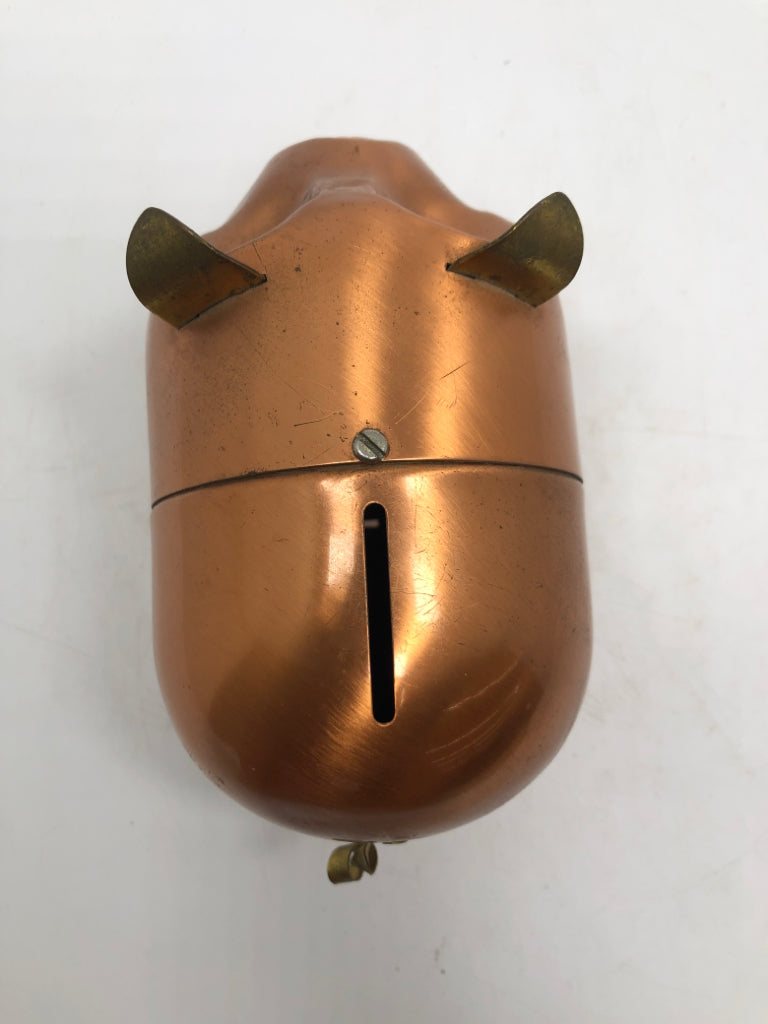 BRONZE PIG PIGGY BANK.