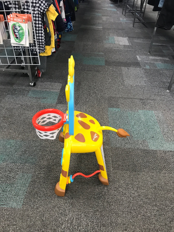 Move2Play, Giraffe Basketball Hoop & Soccer Goal Activity Center 30+ Sounds & So