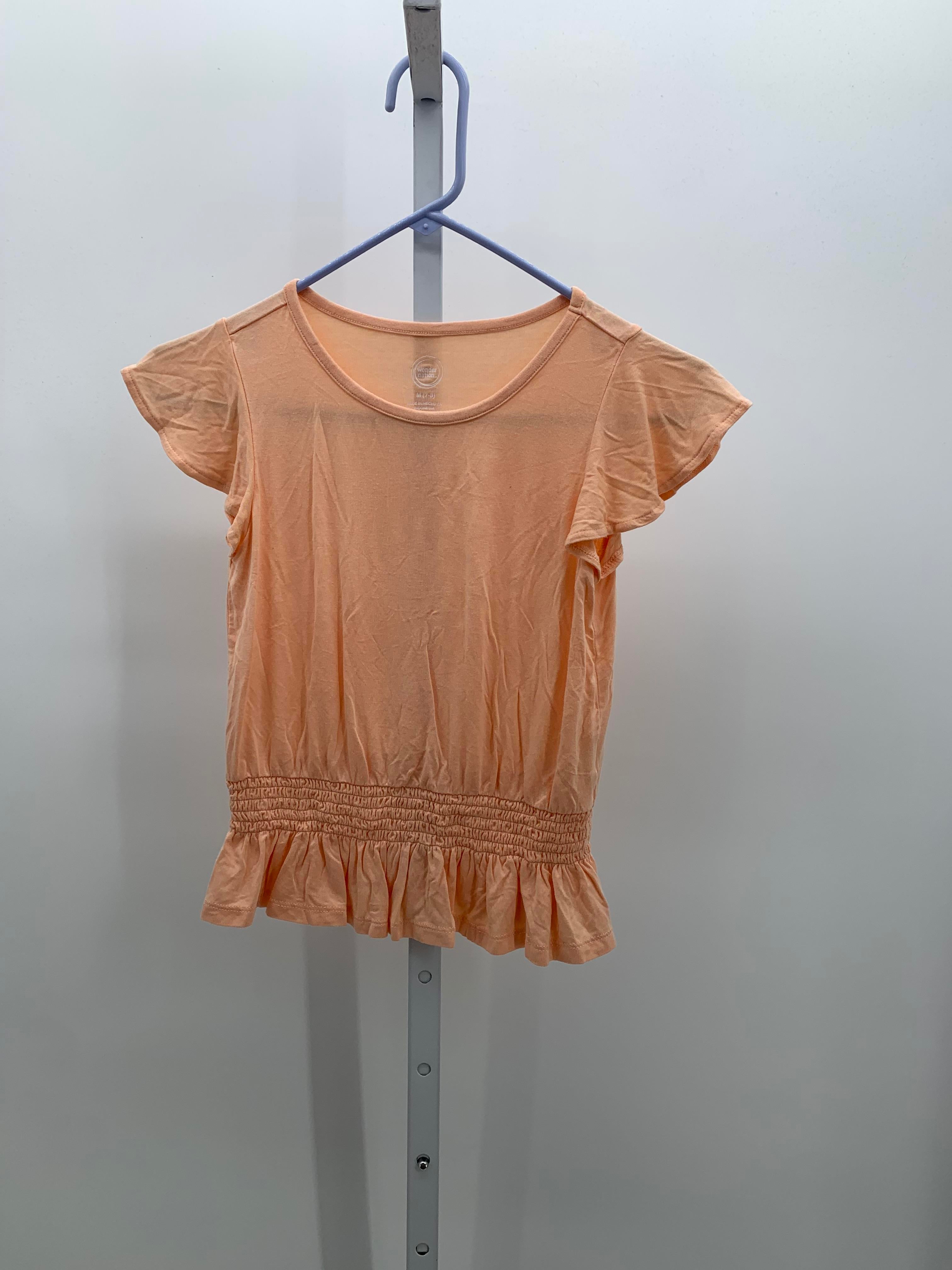 Wonder Nation Size 7-8 Girls Short Sleeve Shirt