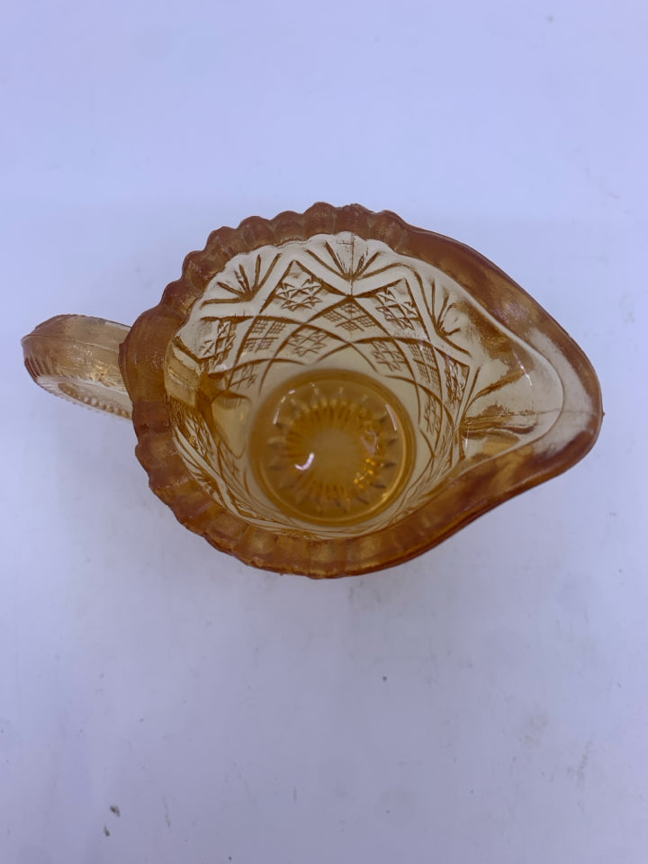 VTG SMALL ORANGE PITCHER TOOTHPICK HOLDER.