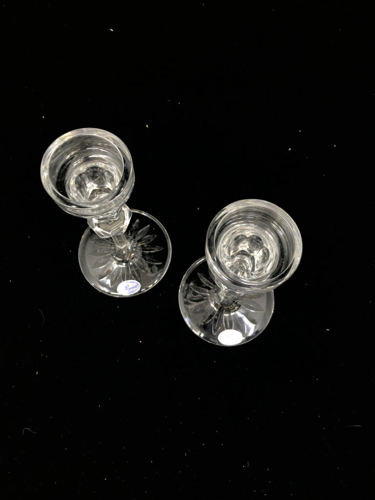 NIB 2 ROGASKA CRYSTAL CANDLESTICKS.