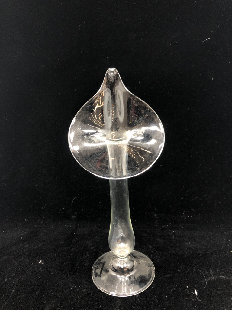 JACK IN THE PULPIT FLOWER GLASS VASE.