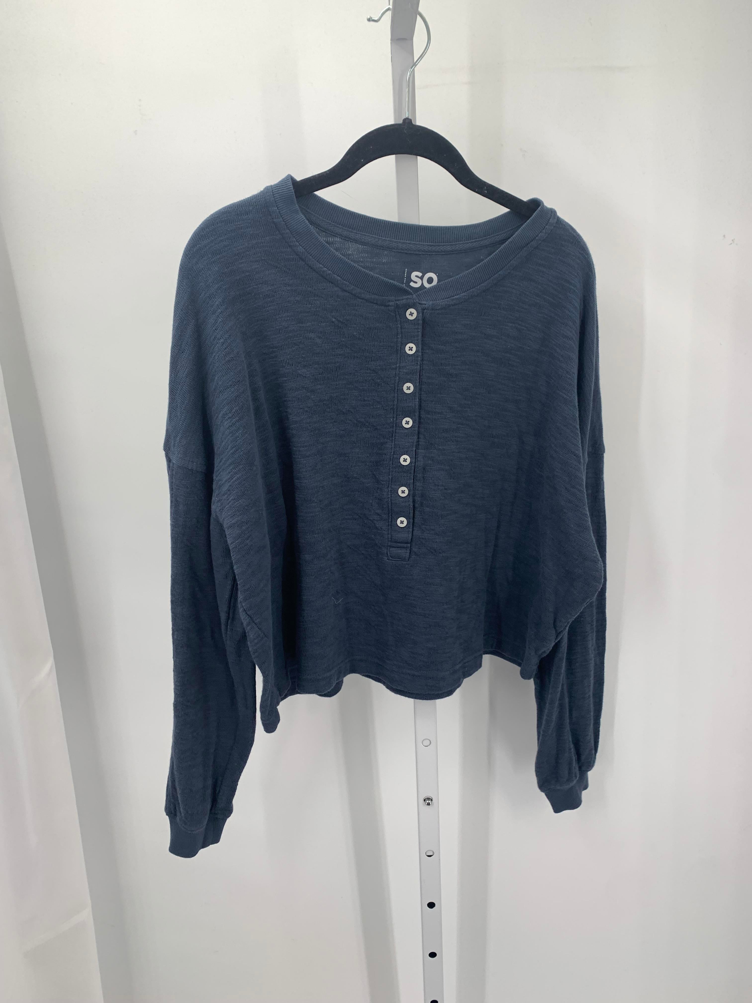 SO Size Medium Juniors Long Sleeve Shirt