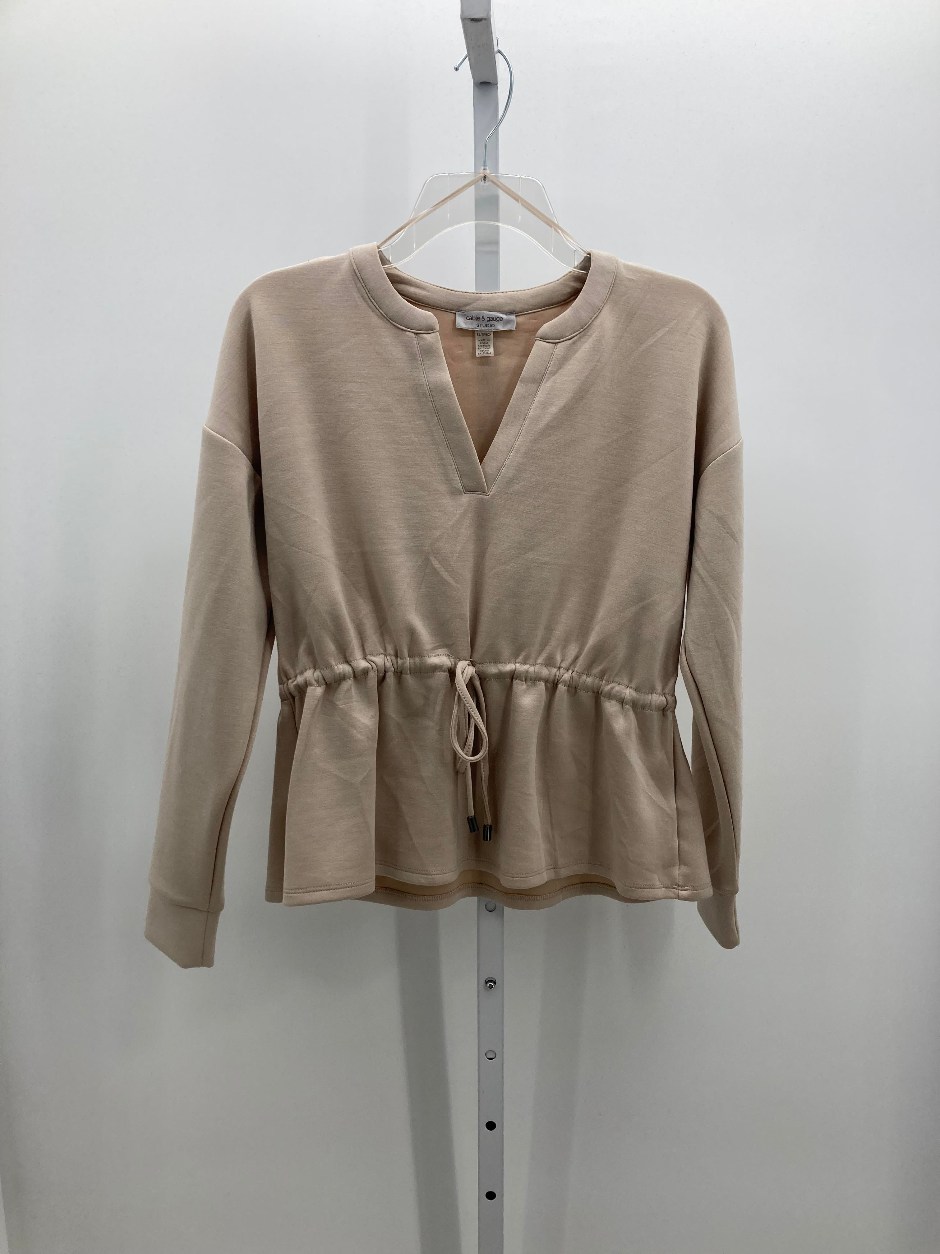 Cable & Gauge Size X Small Misses Long Sleeve Shirt