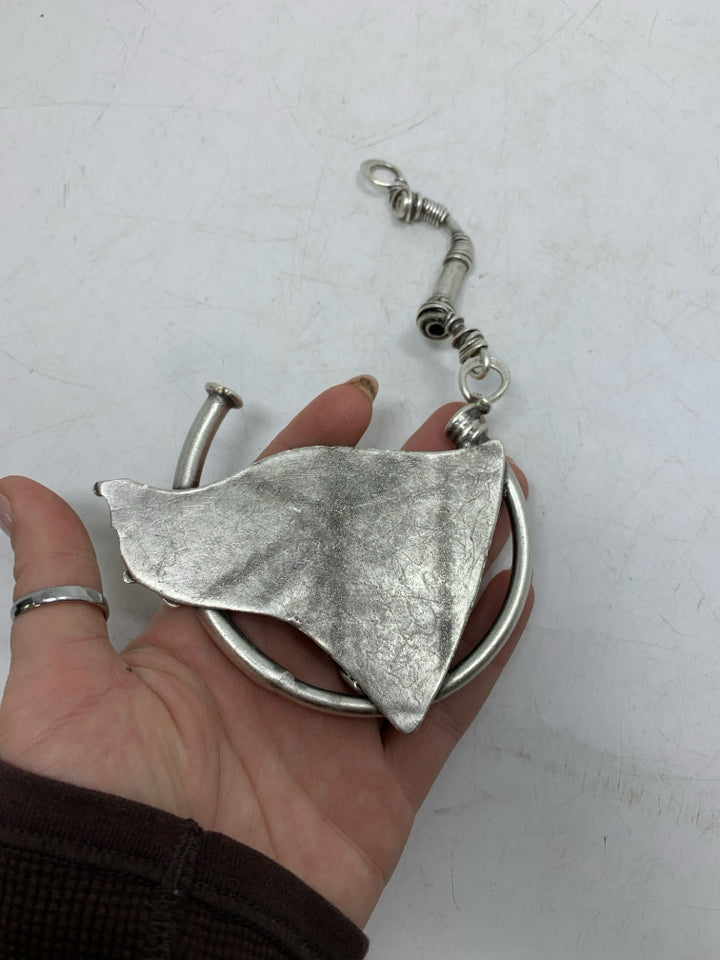 STONE & SILVER HANGING PIECE.