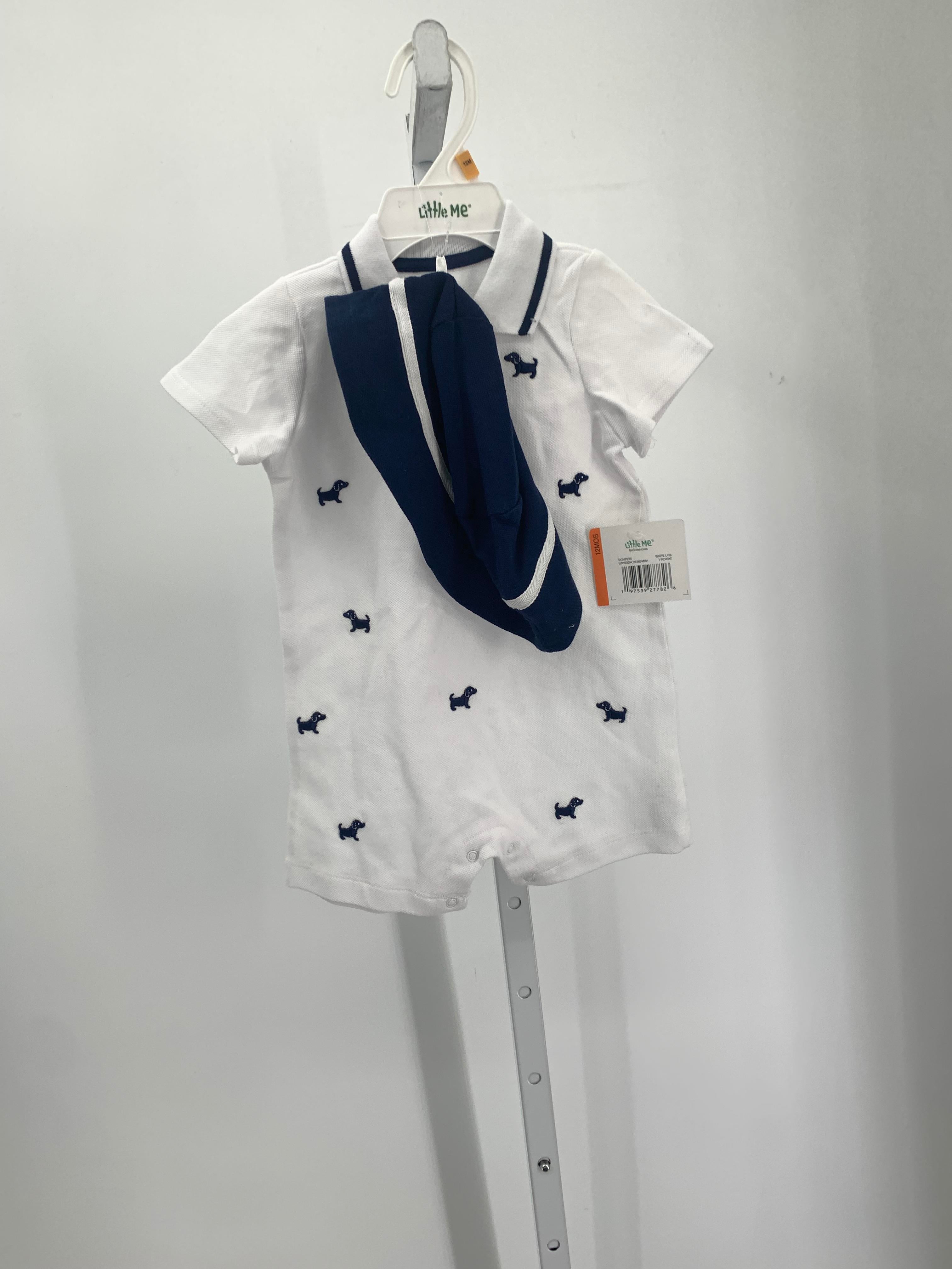 NEW BLUE DOGS ROMPER AND HAT