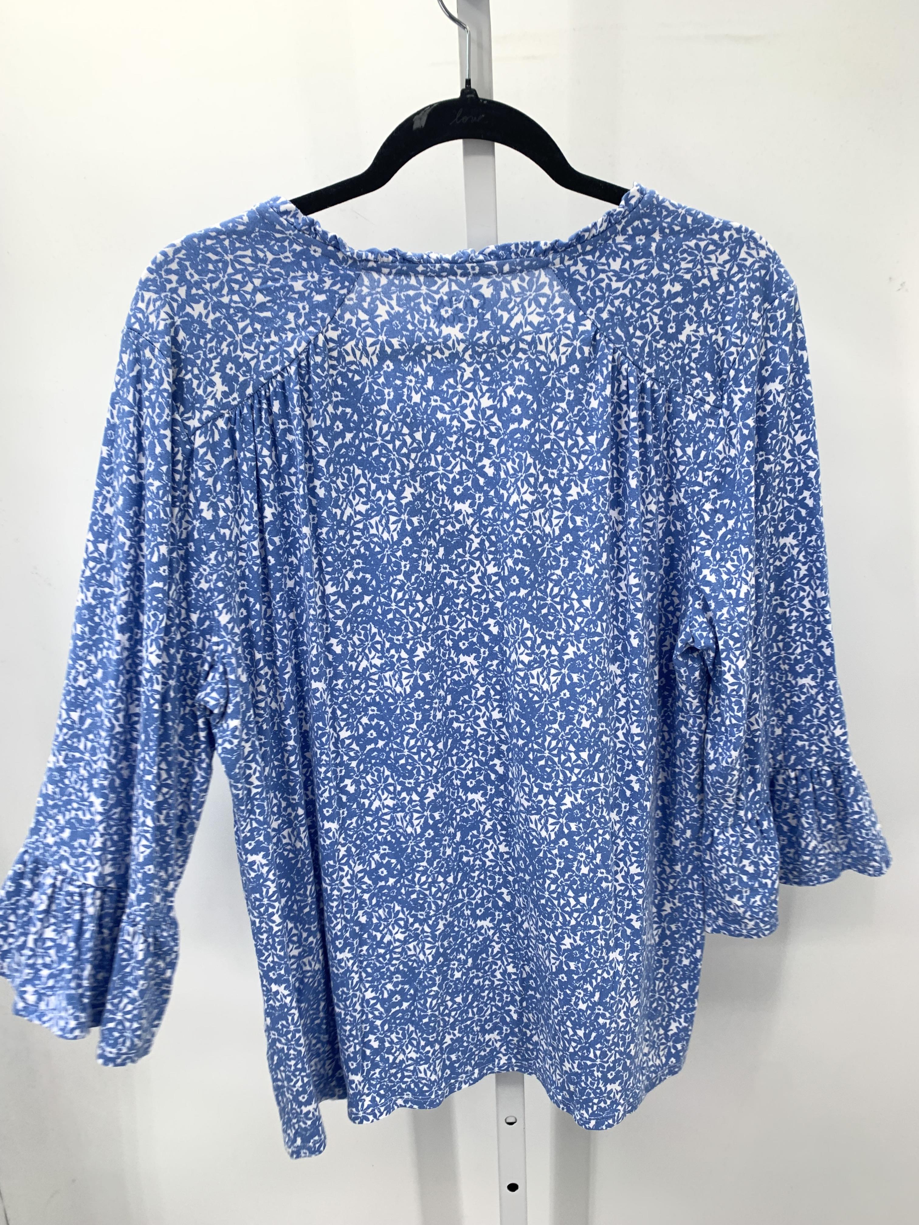 Croft & Barrow Size Large Misses 3/4 Sleeve Shirt
