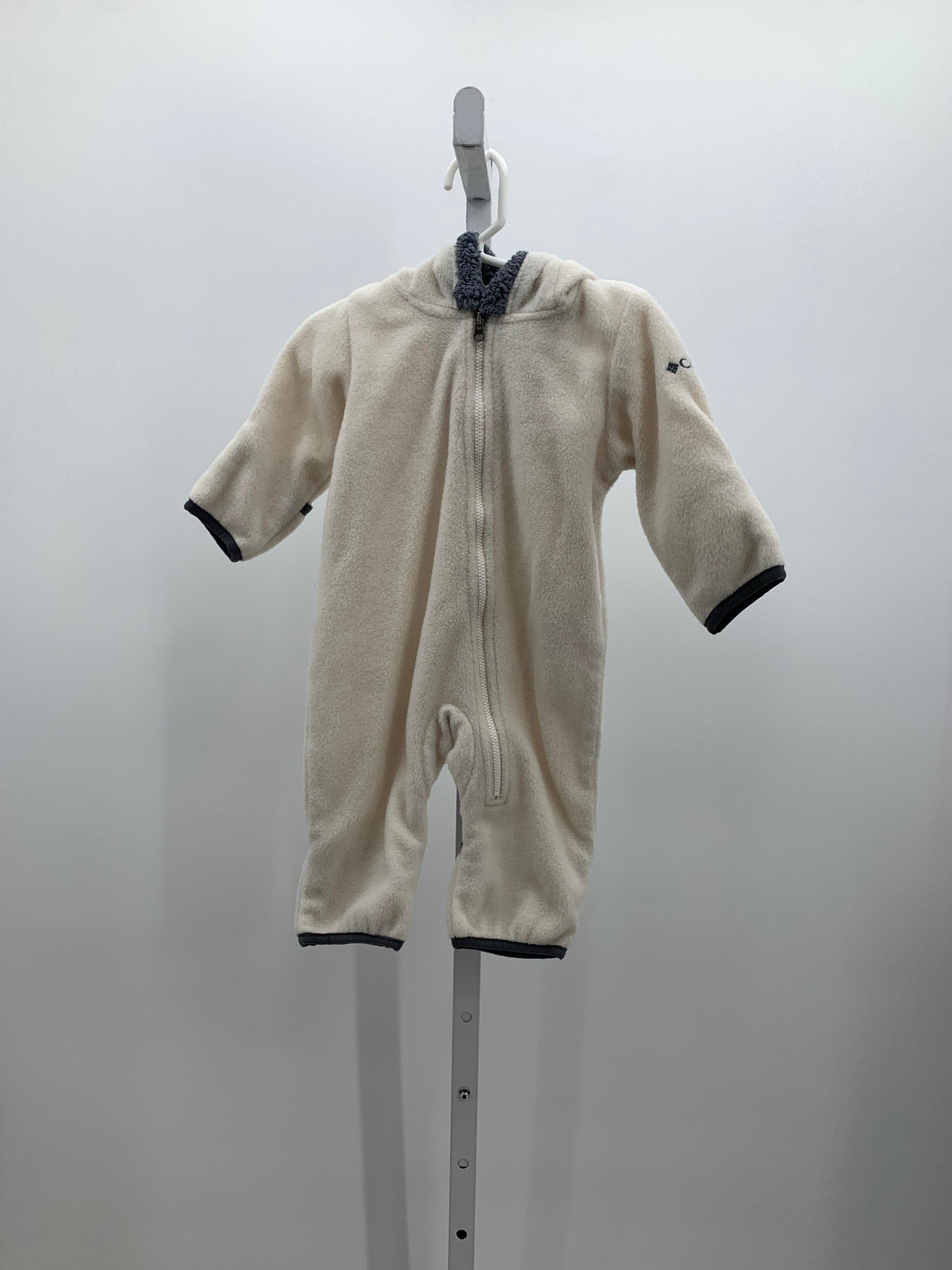 GREY TRIM HOODED FLEECE