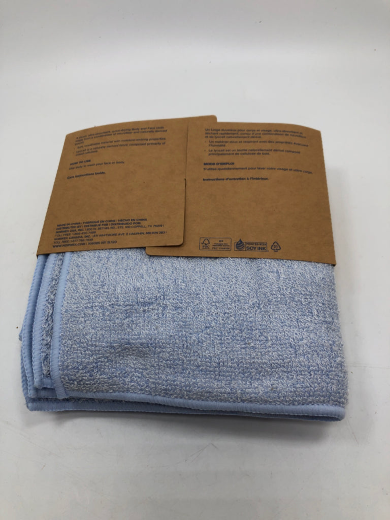 NIP 3PC BLUE LYOCELL MICROFIBER CLOTHS.