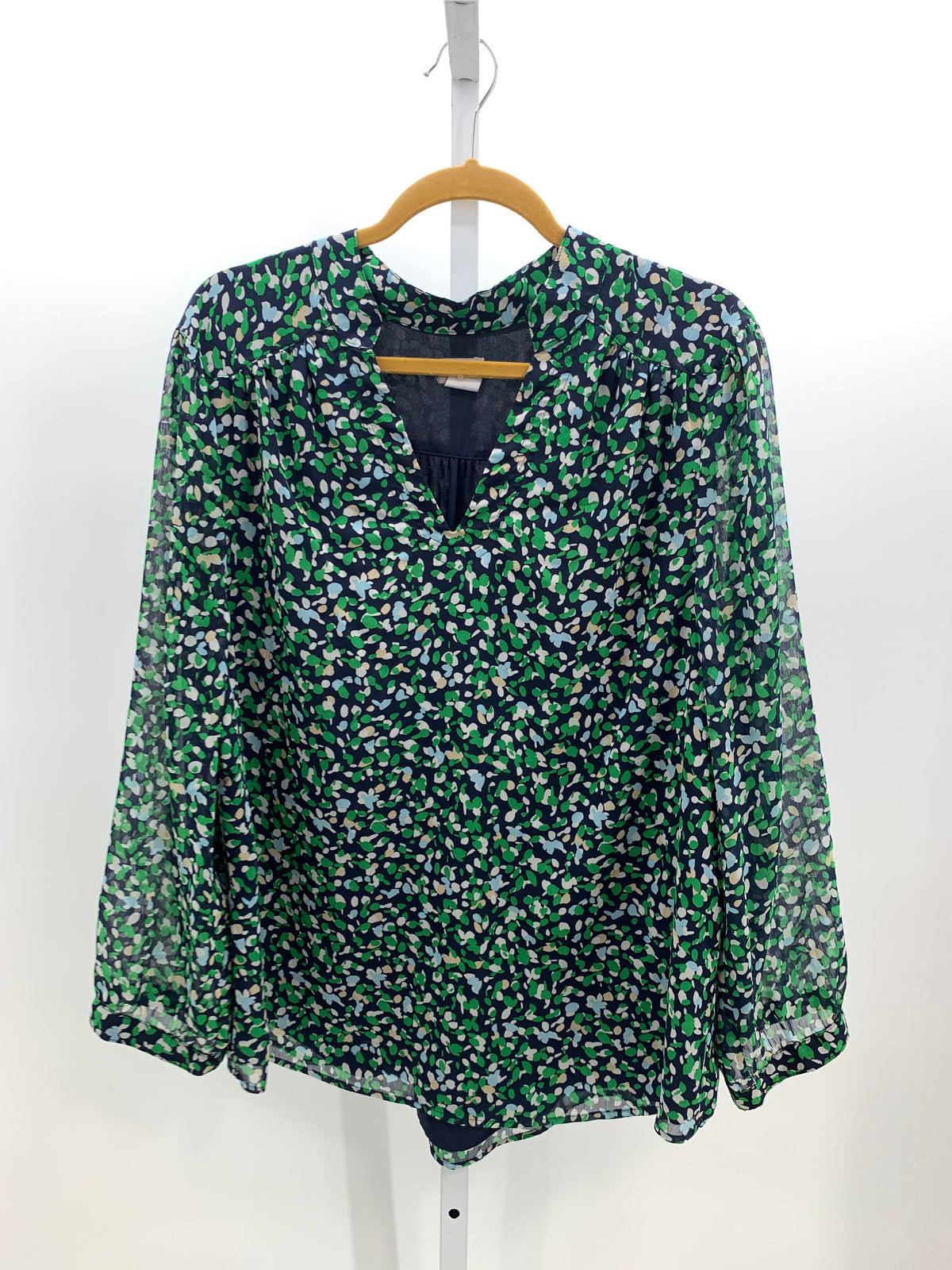 Chico's Size Large Misses Long Sleeve Shirt