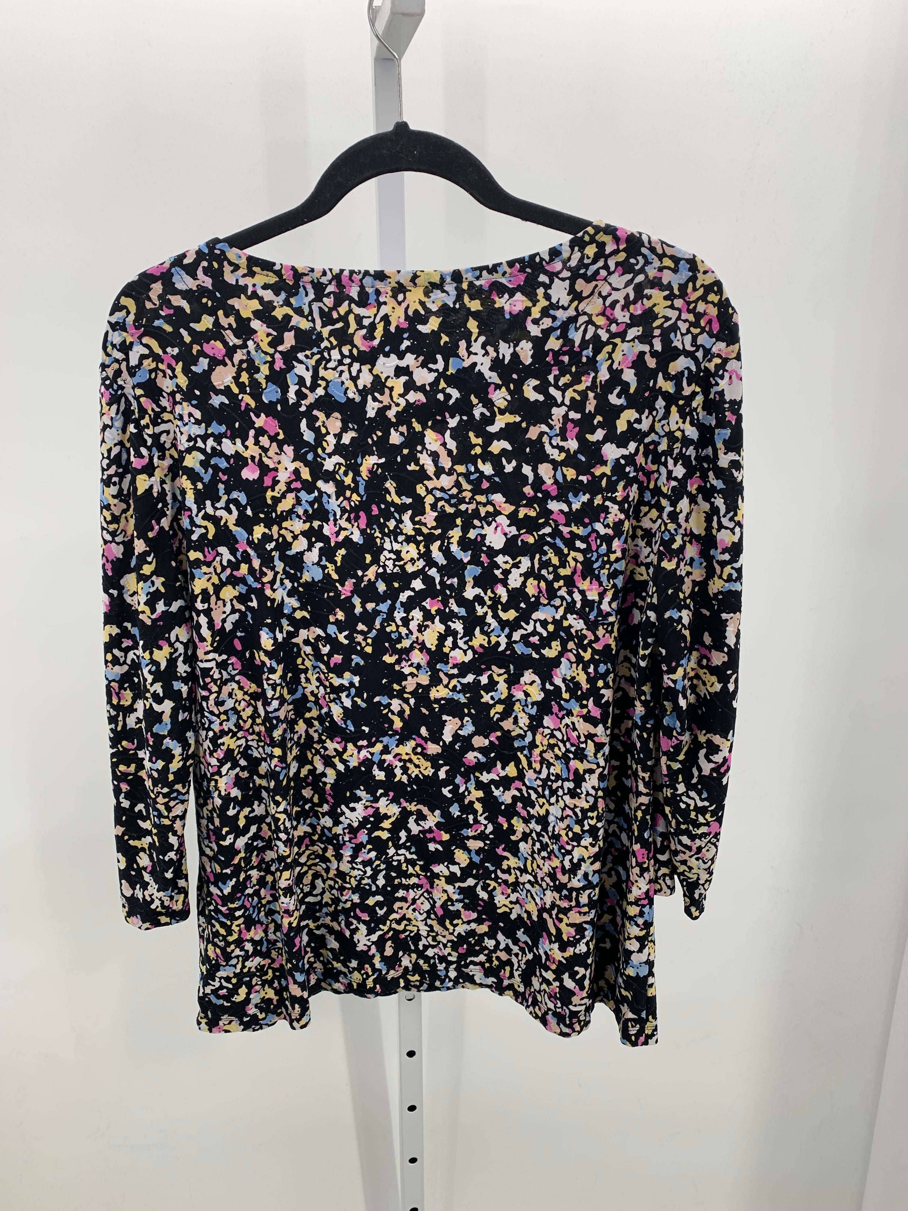 JM Collection Size Large Misses 3/4 Sleeve Shirt