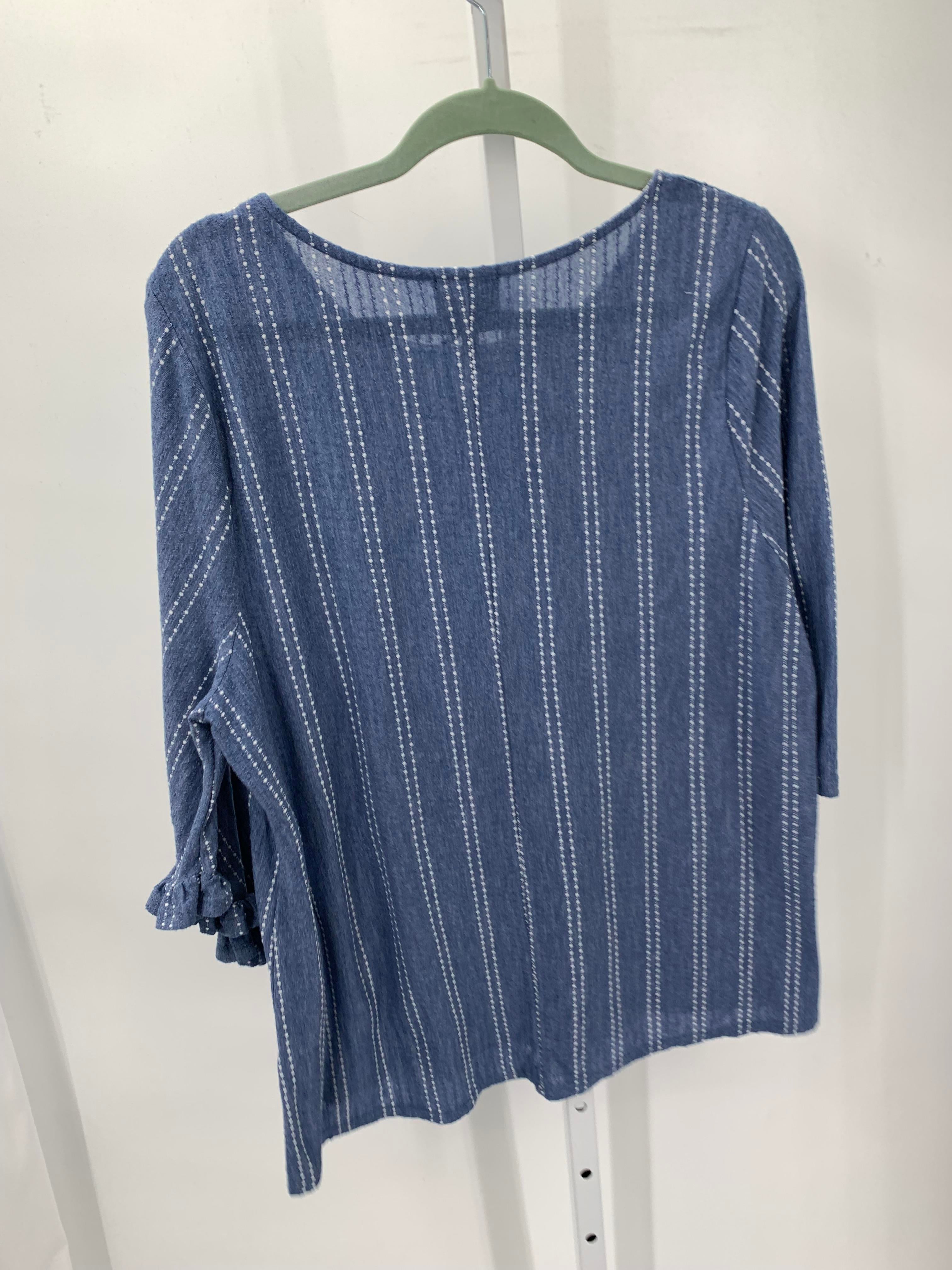 W5 Size 2X Womens 3/4 Sleeve Shirt