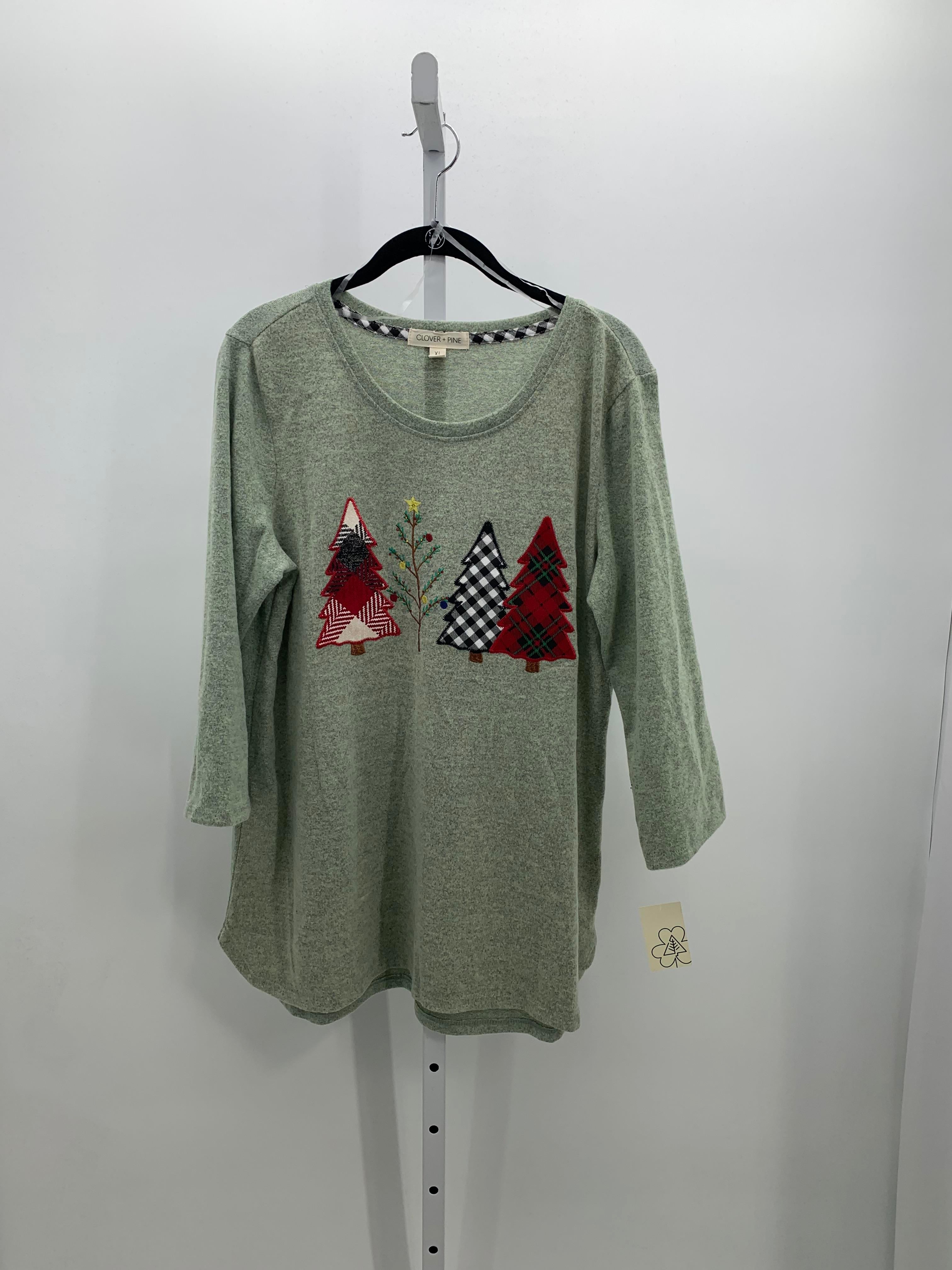NEW LONG SLV SWEATER XMAS TREE.