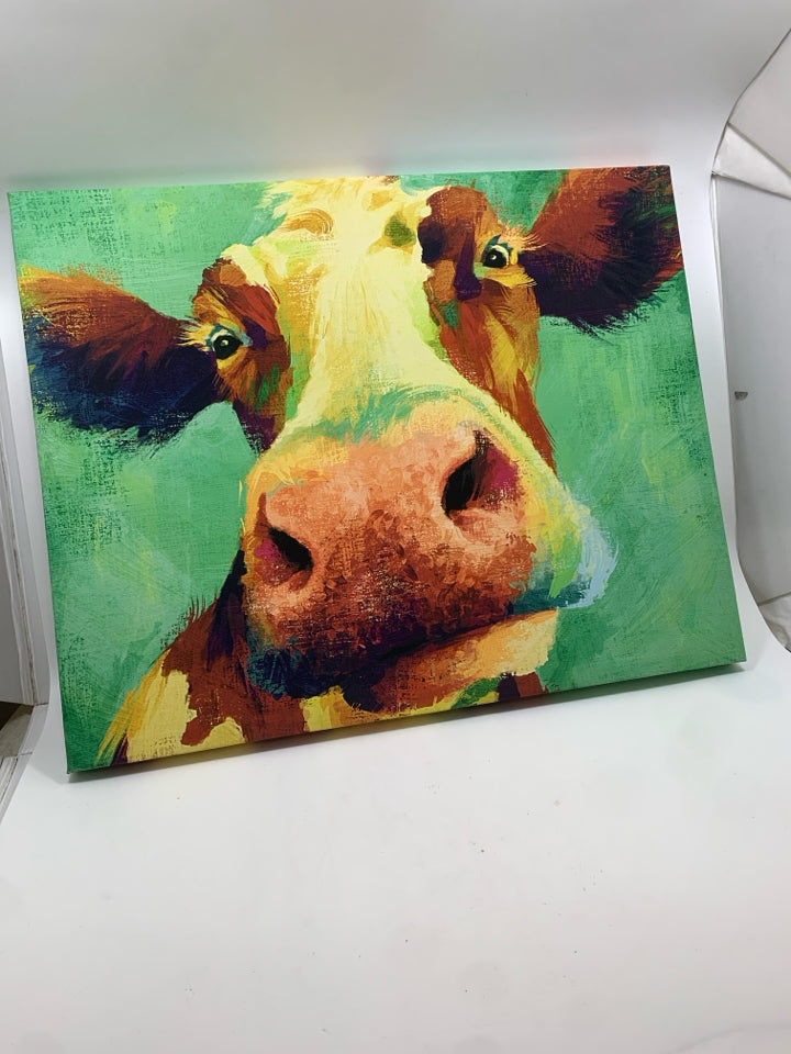 GOOFY COW CANVAS PRINT.