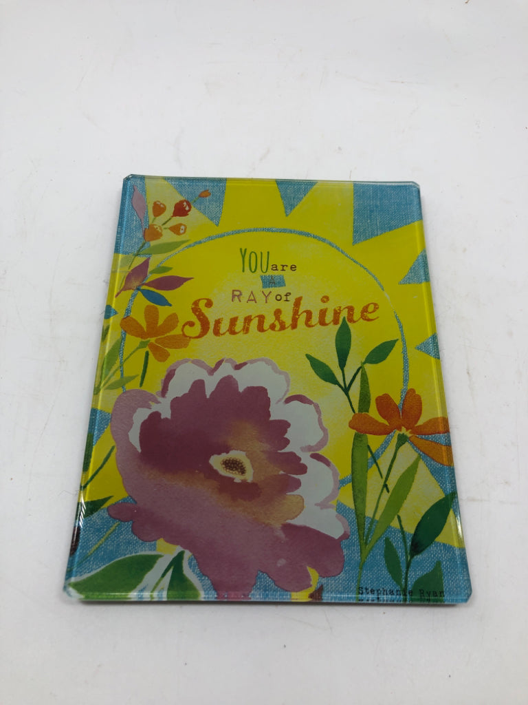 RAY OF SUNSHINE GLASS TRINKET DISH.