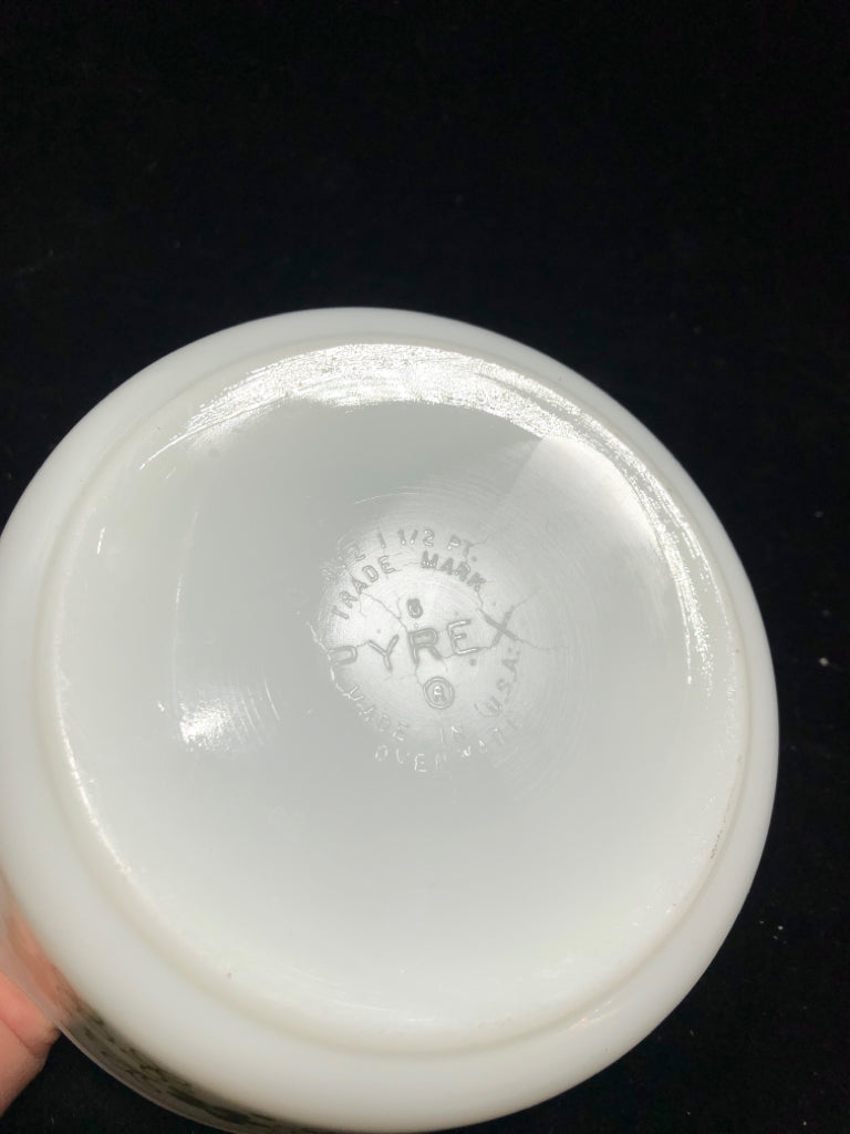WHITE SPRING BLOSSOM PYREX DISH.