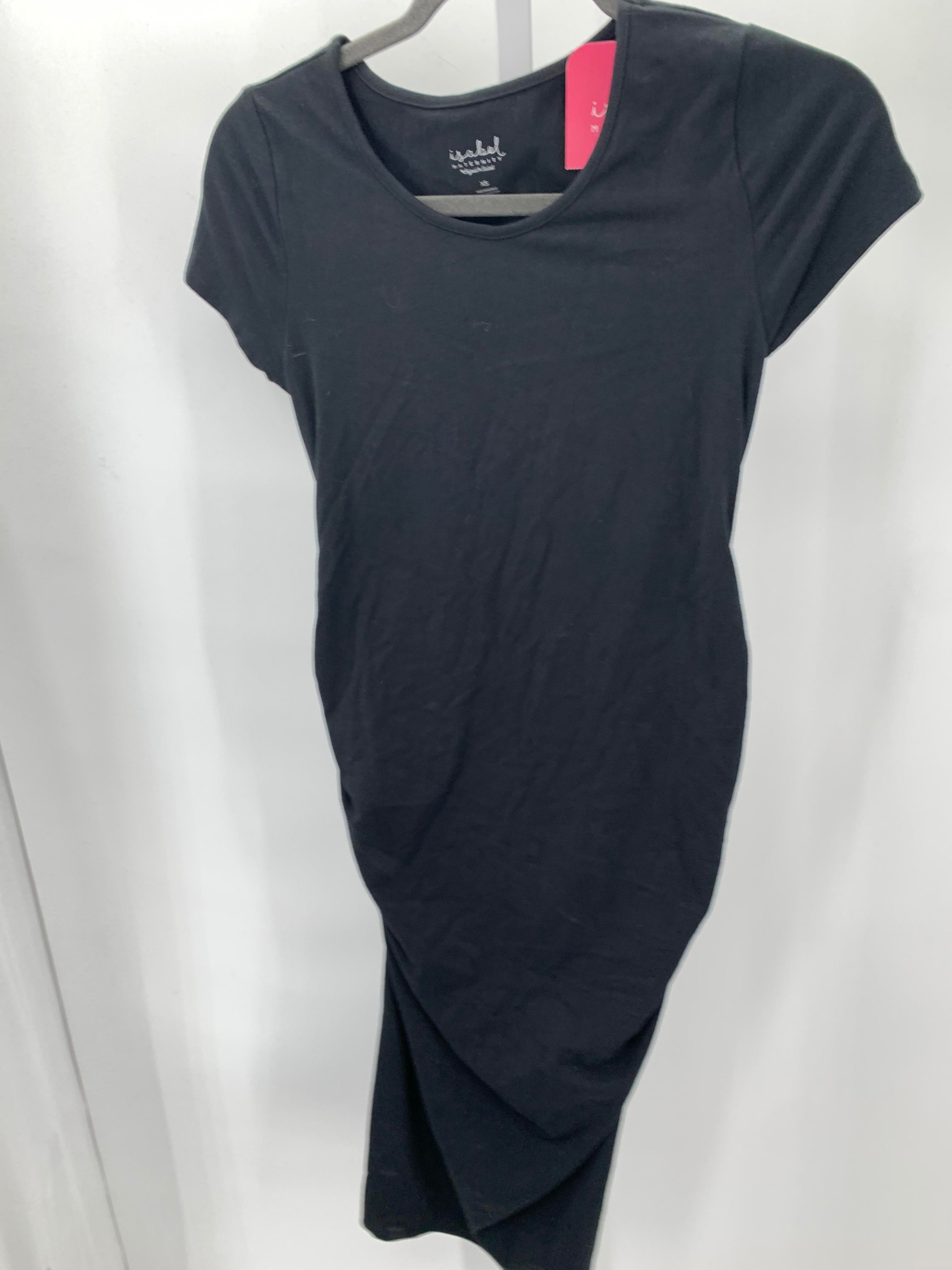 Isabel Black Size X Small Maternity Short Sleeve Dress