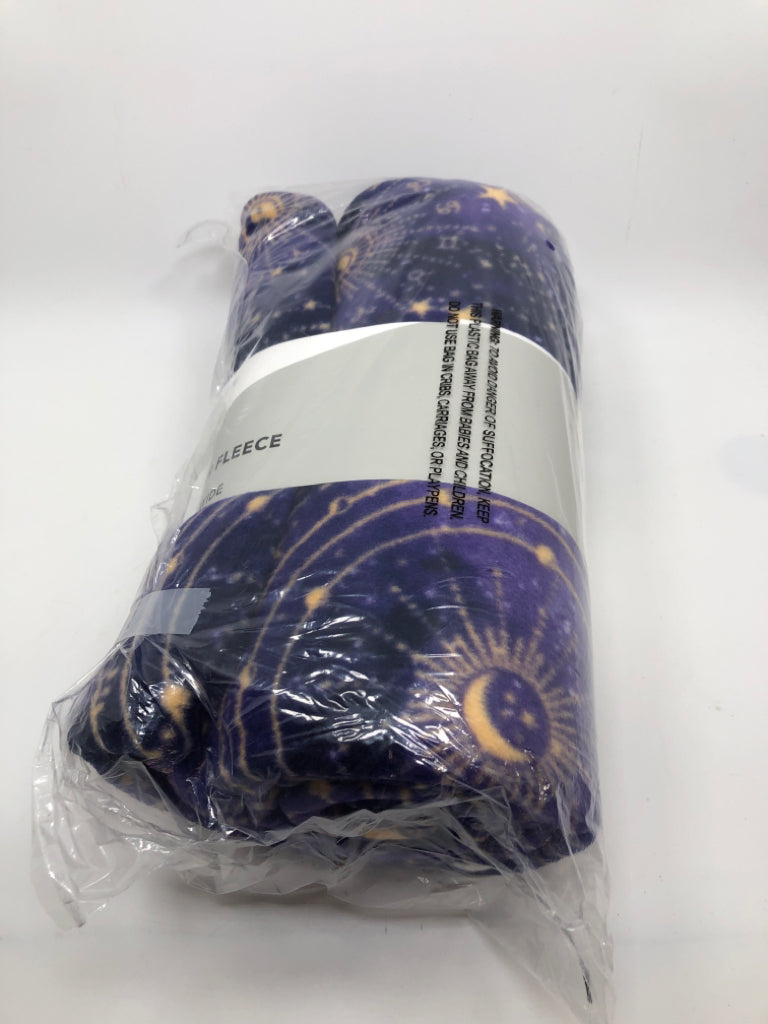 NIP CELESTIAL PURPLE PRE-CUT FLEECE FABRIC.