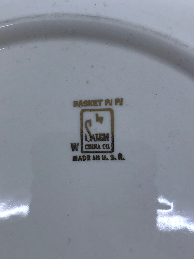 VTG EMBROIDERED STYLE SERVING PLATE.